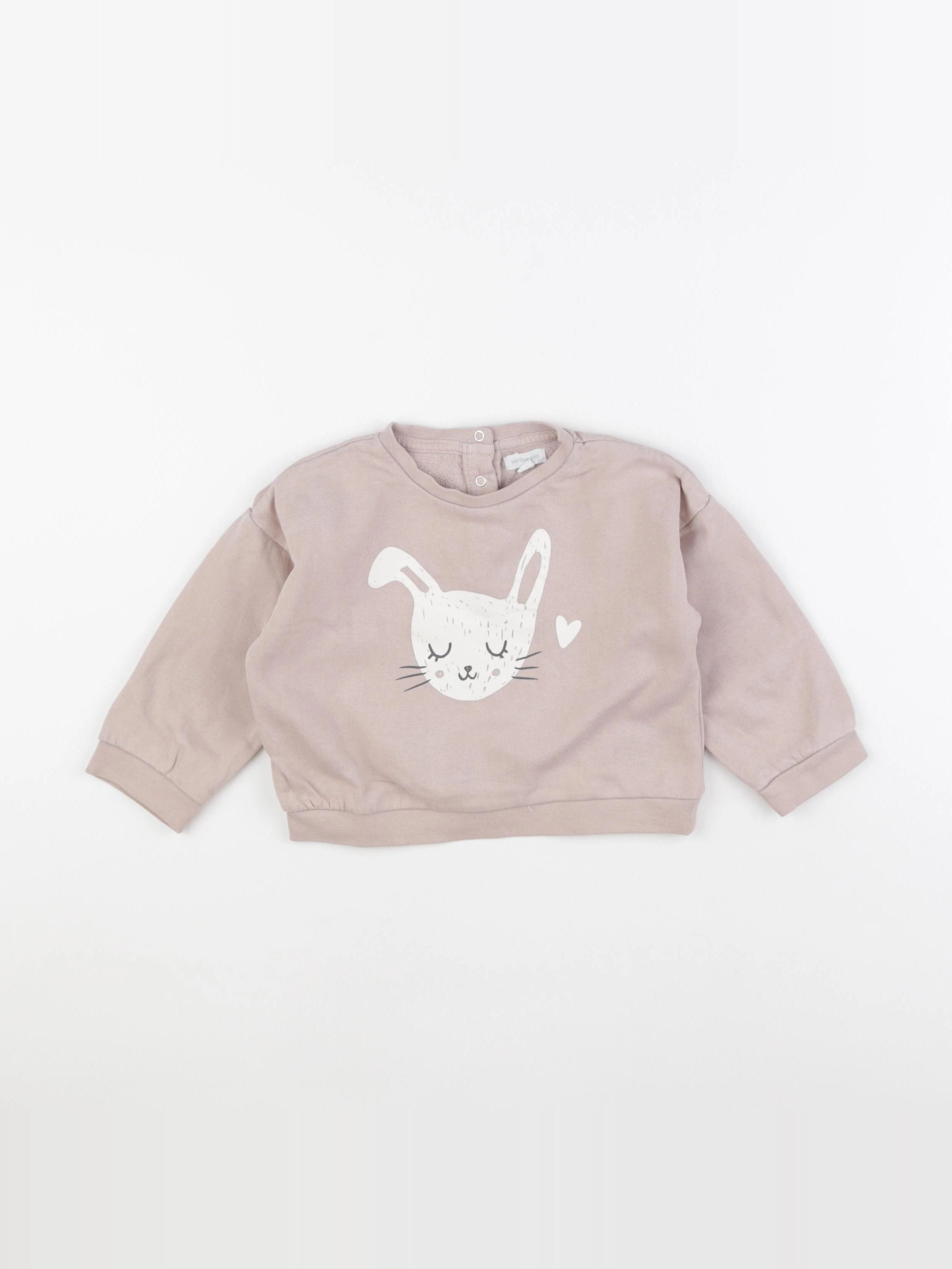 Vertbaudet - sweat rose - 24 mois