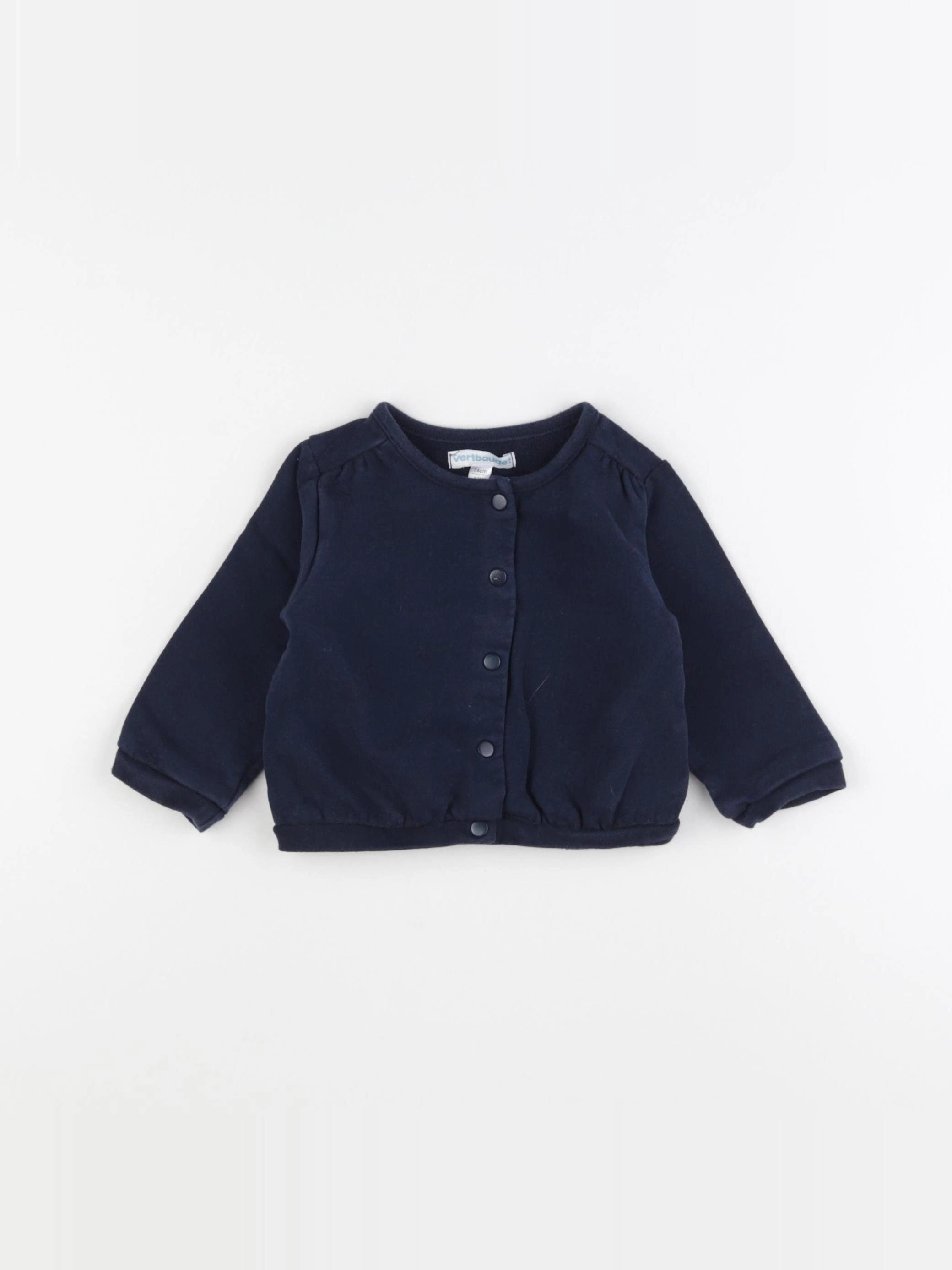 Vertbaudet - sweat bleu - 12 mois