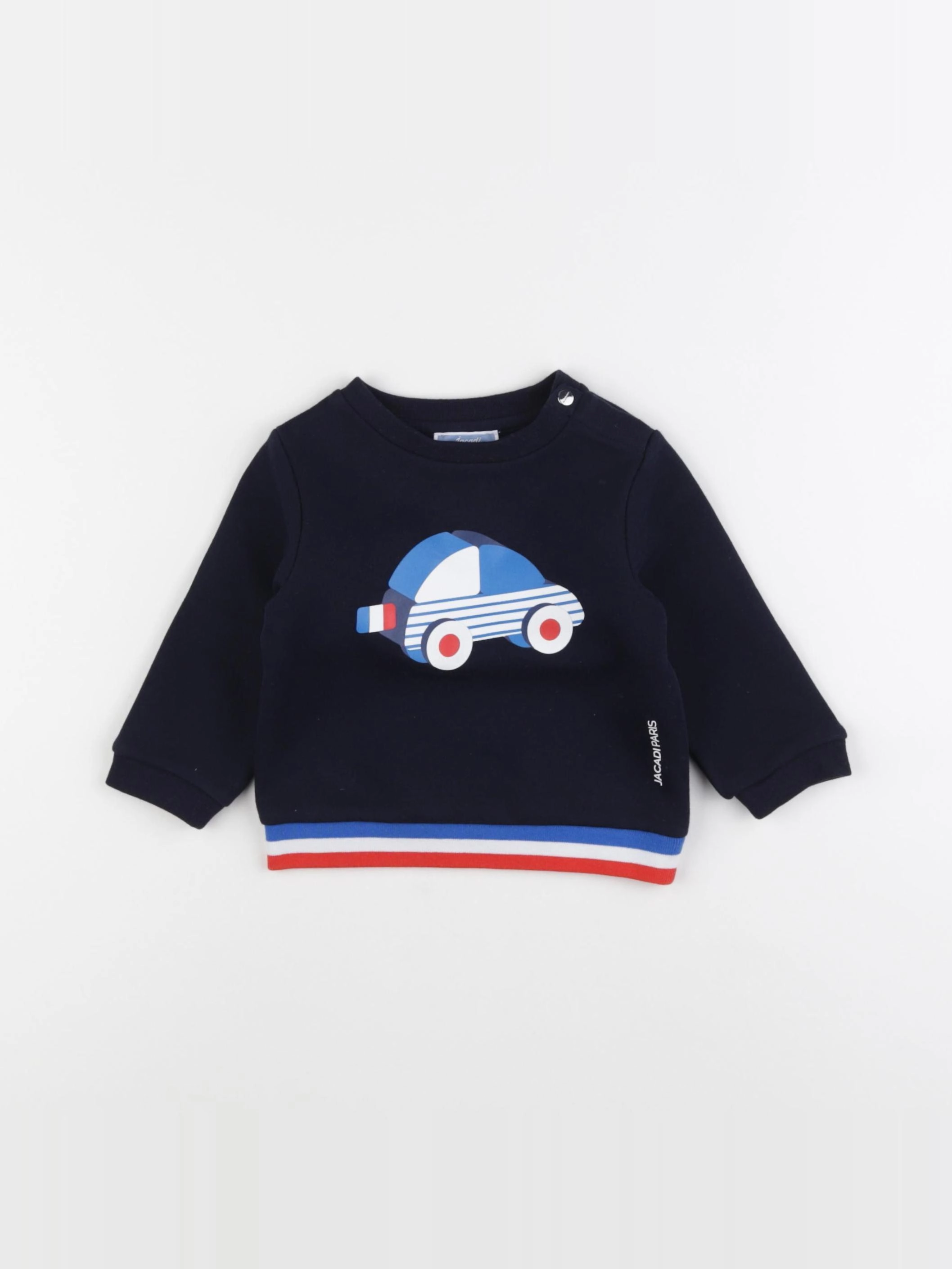 Jacadi - sweat bleu - 12 mois