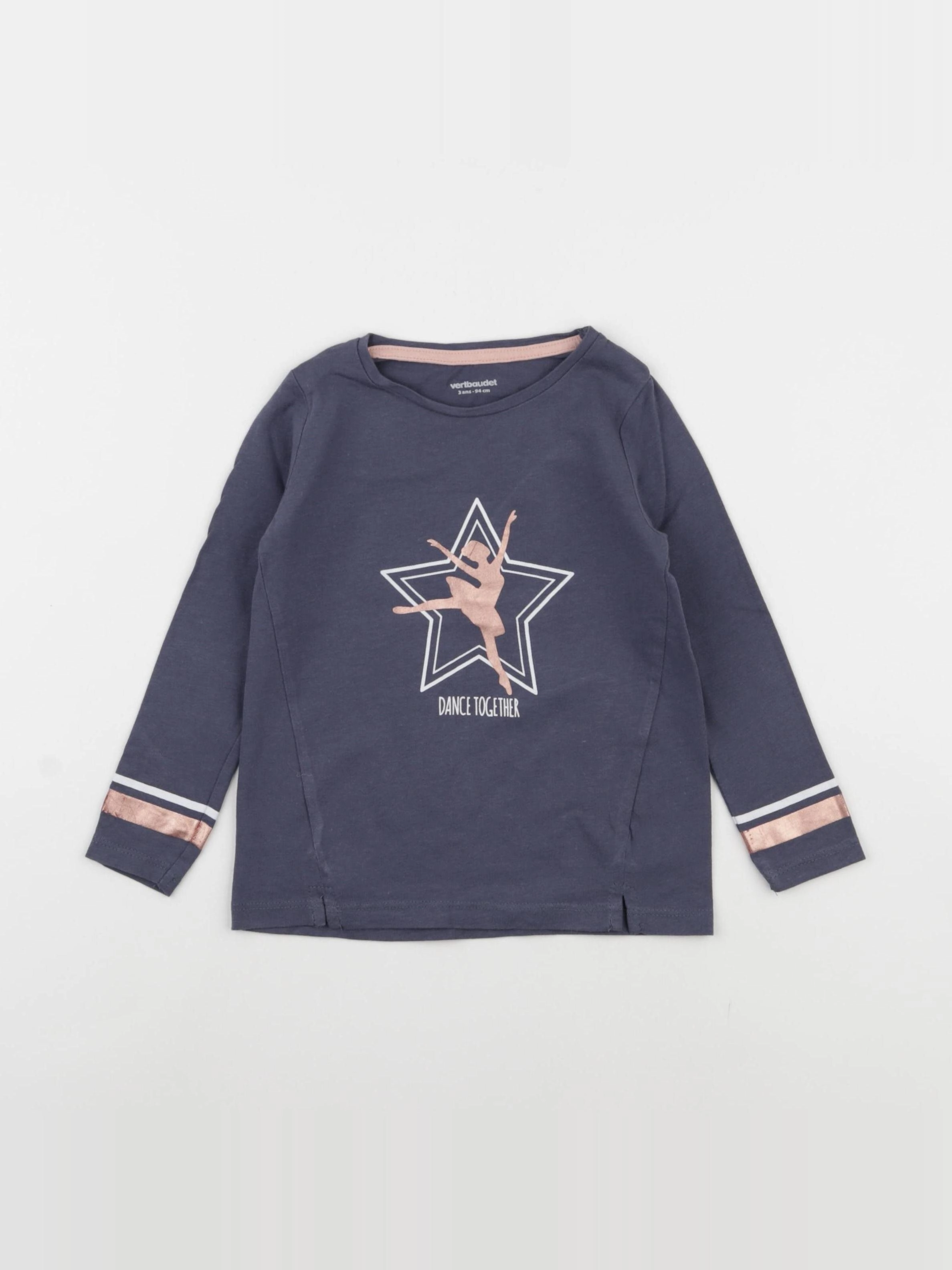 Vertbaudet - tee-shirt bleu - 3 ans