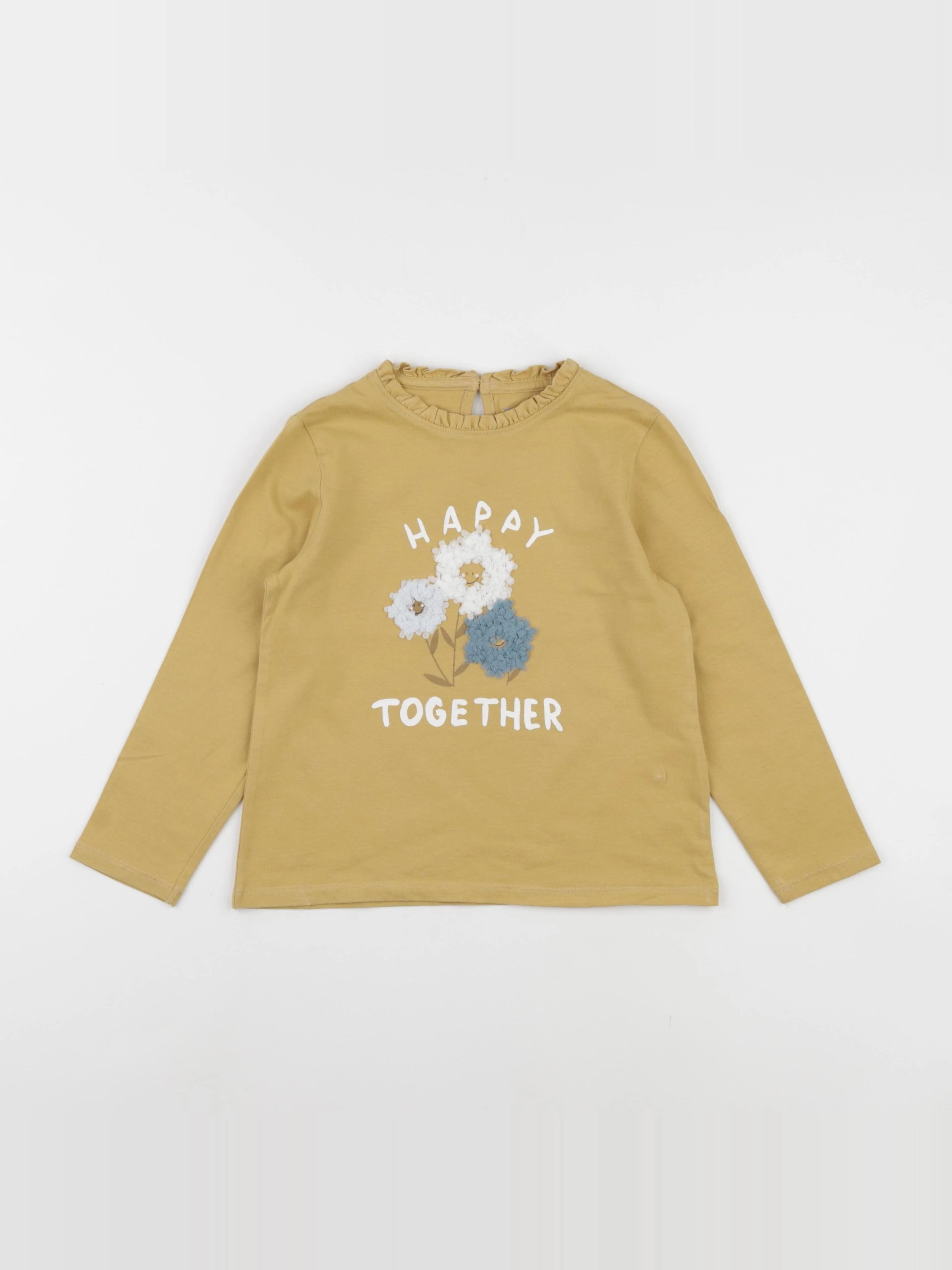 Vertbaudet - tee-shirt jaune - 6 ans