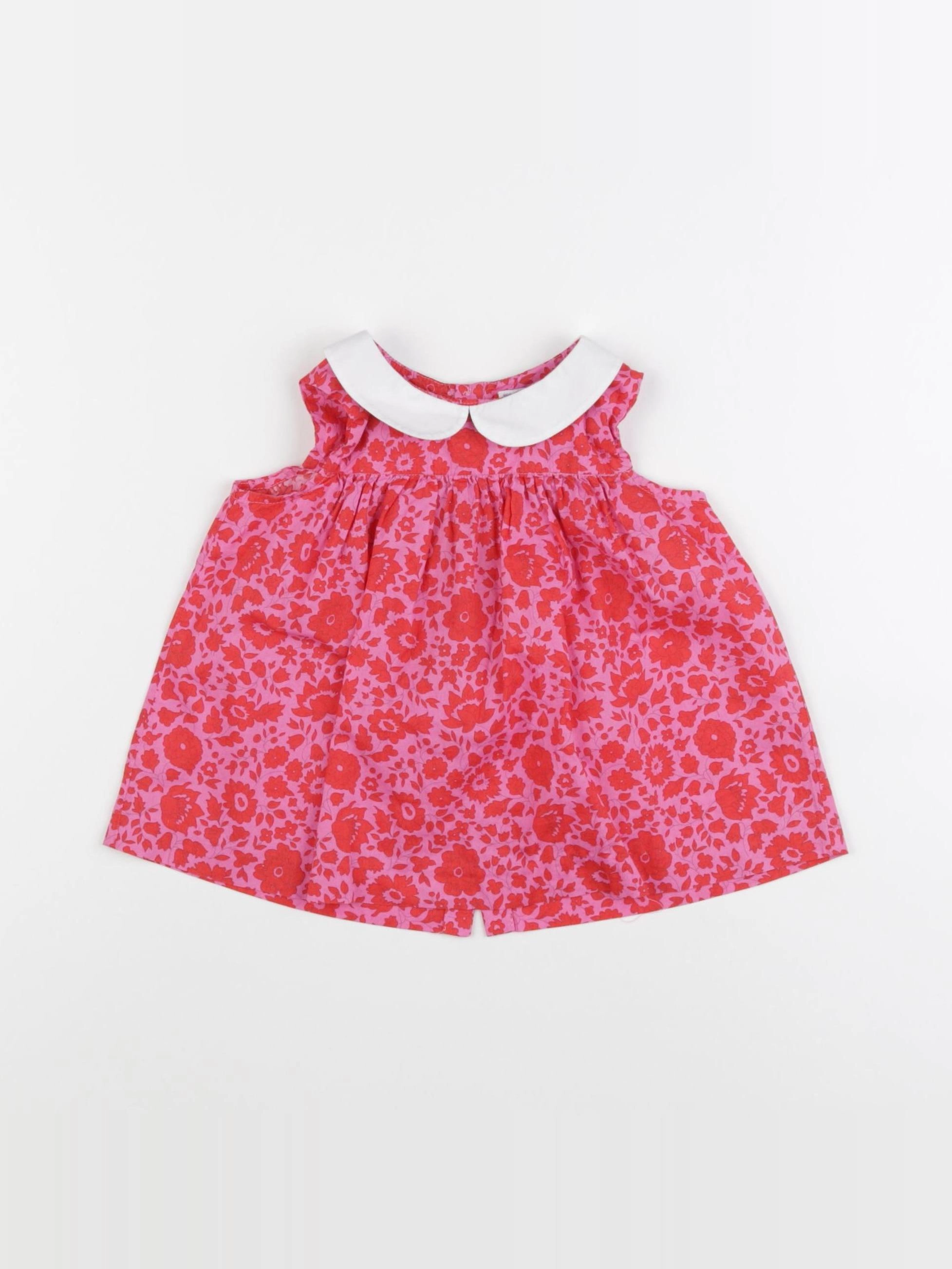 Jacadi - blouse liberty rose, rouge - 24 mois