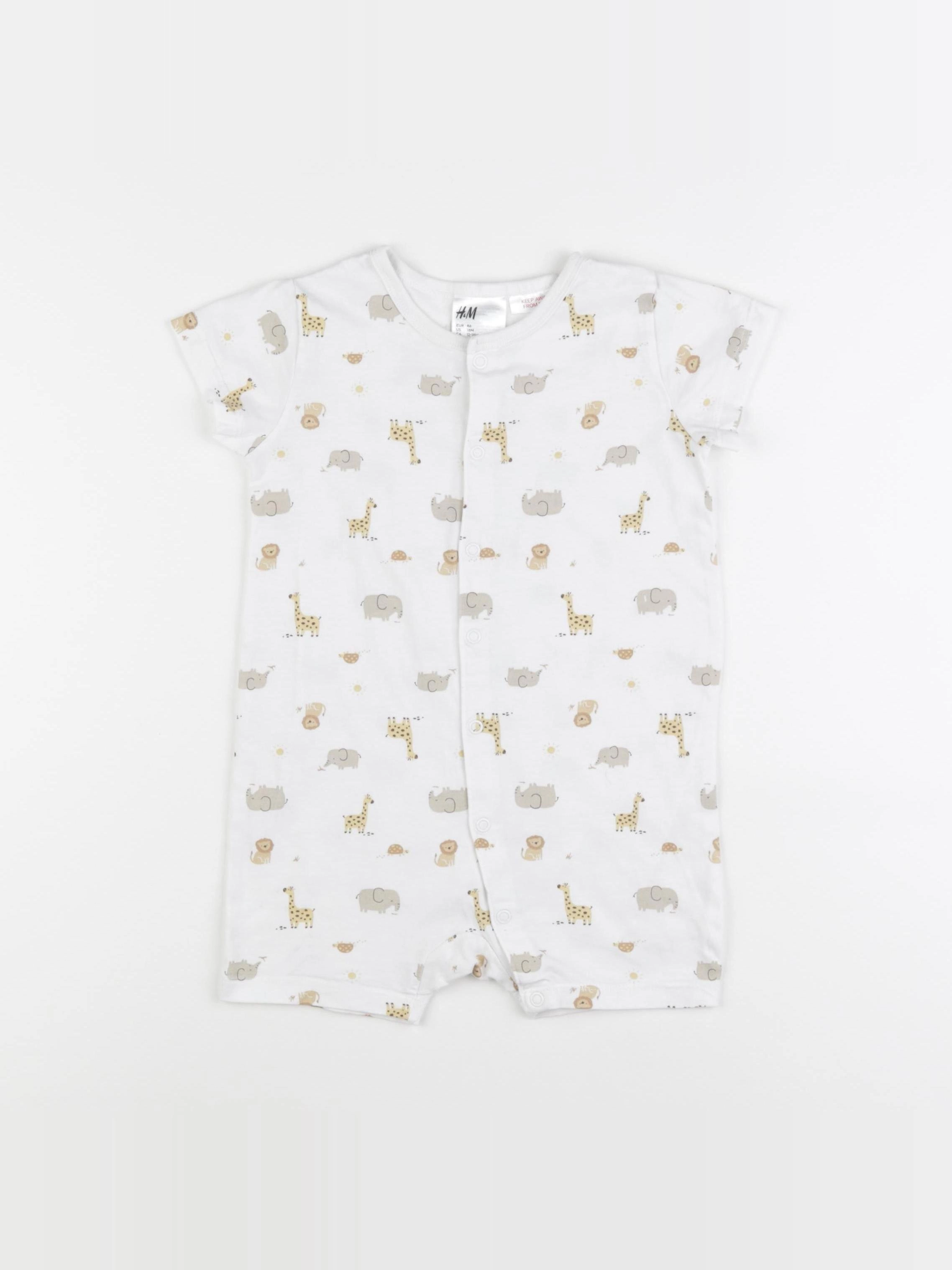 H&M - pyjama coton blanc - 12/18 mois