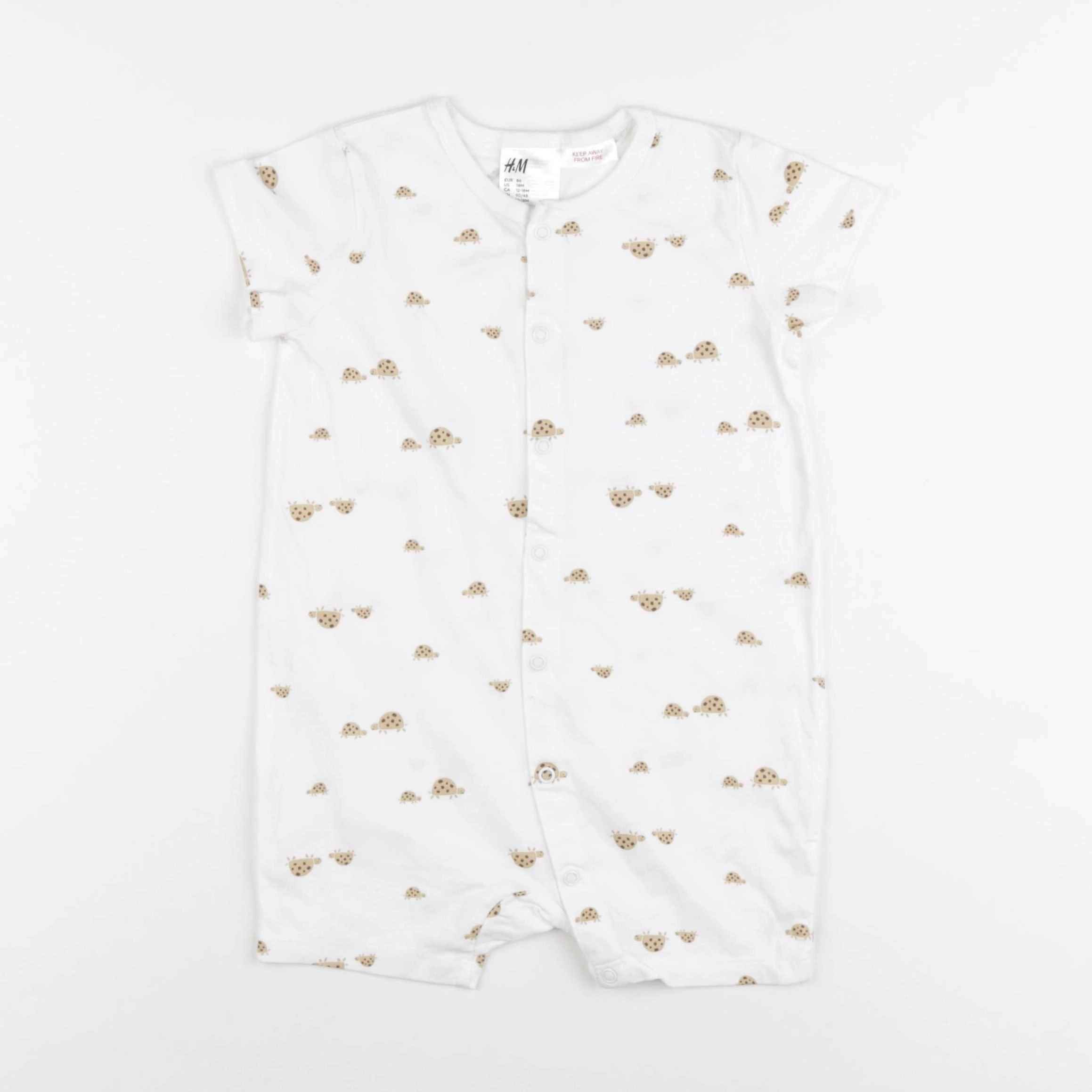 H&M - pyjama coton blanc - 12/18 mois