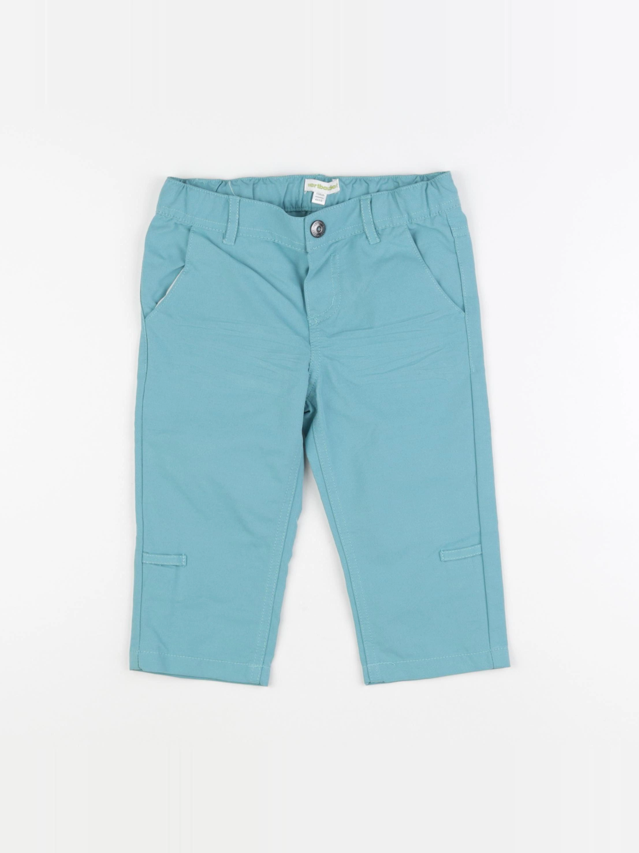 Vertbaudet - pantacourt bleu - 4 ans