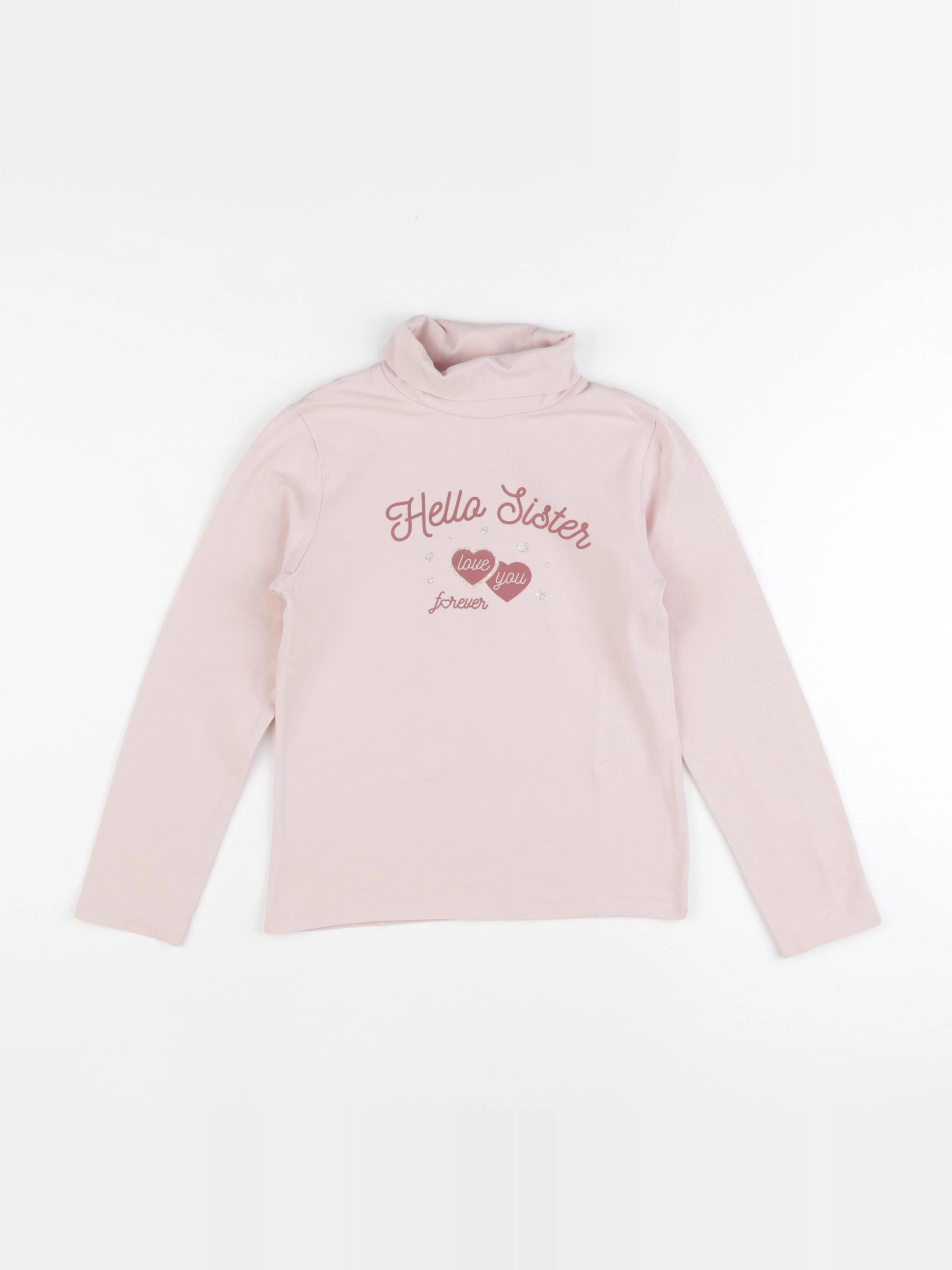 Vertbaudet - sous-pull rose - 8 ans