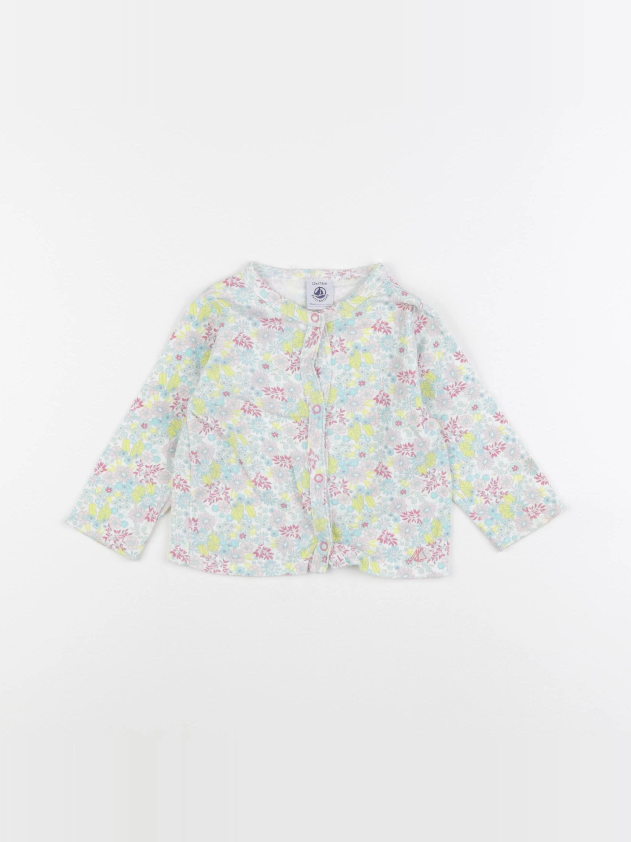 Petit Bateau - gilet multicolore - 12 mois