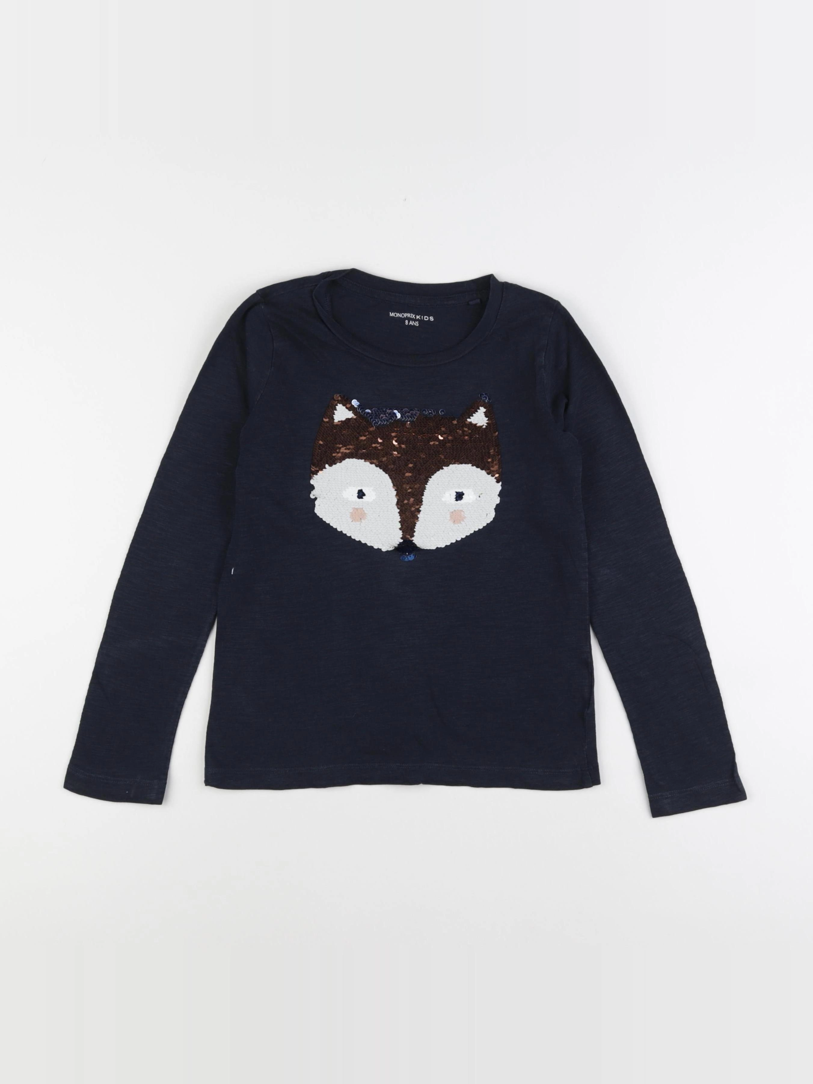 Monoprix - tee-shirt bleu - 8 ans