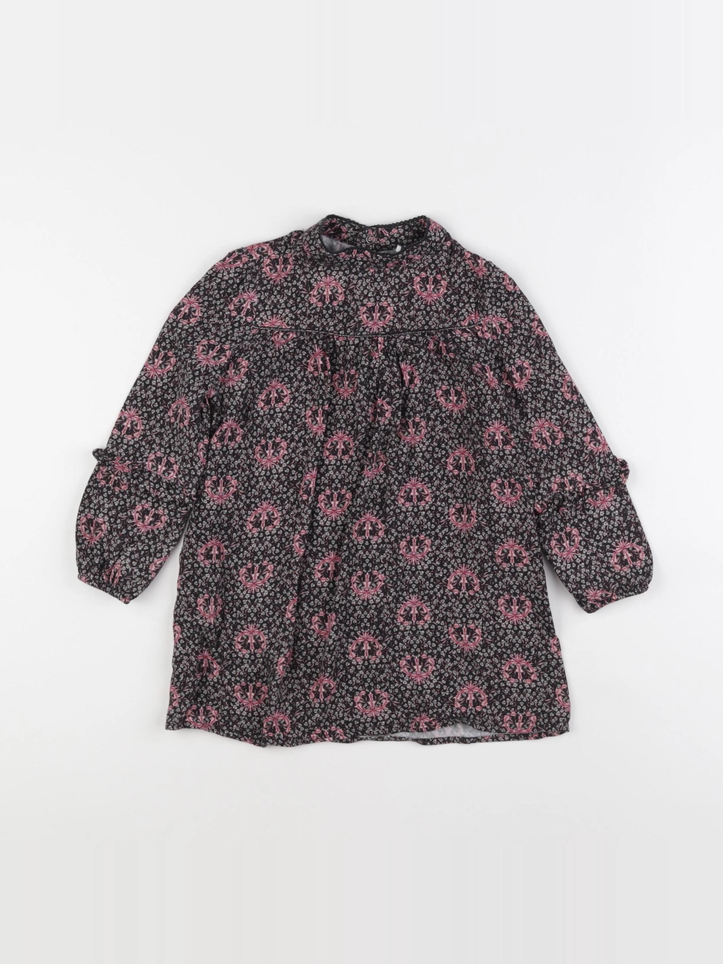 IKKS - robe noir, rose - 3 ans