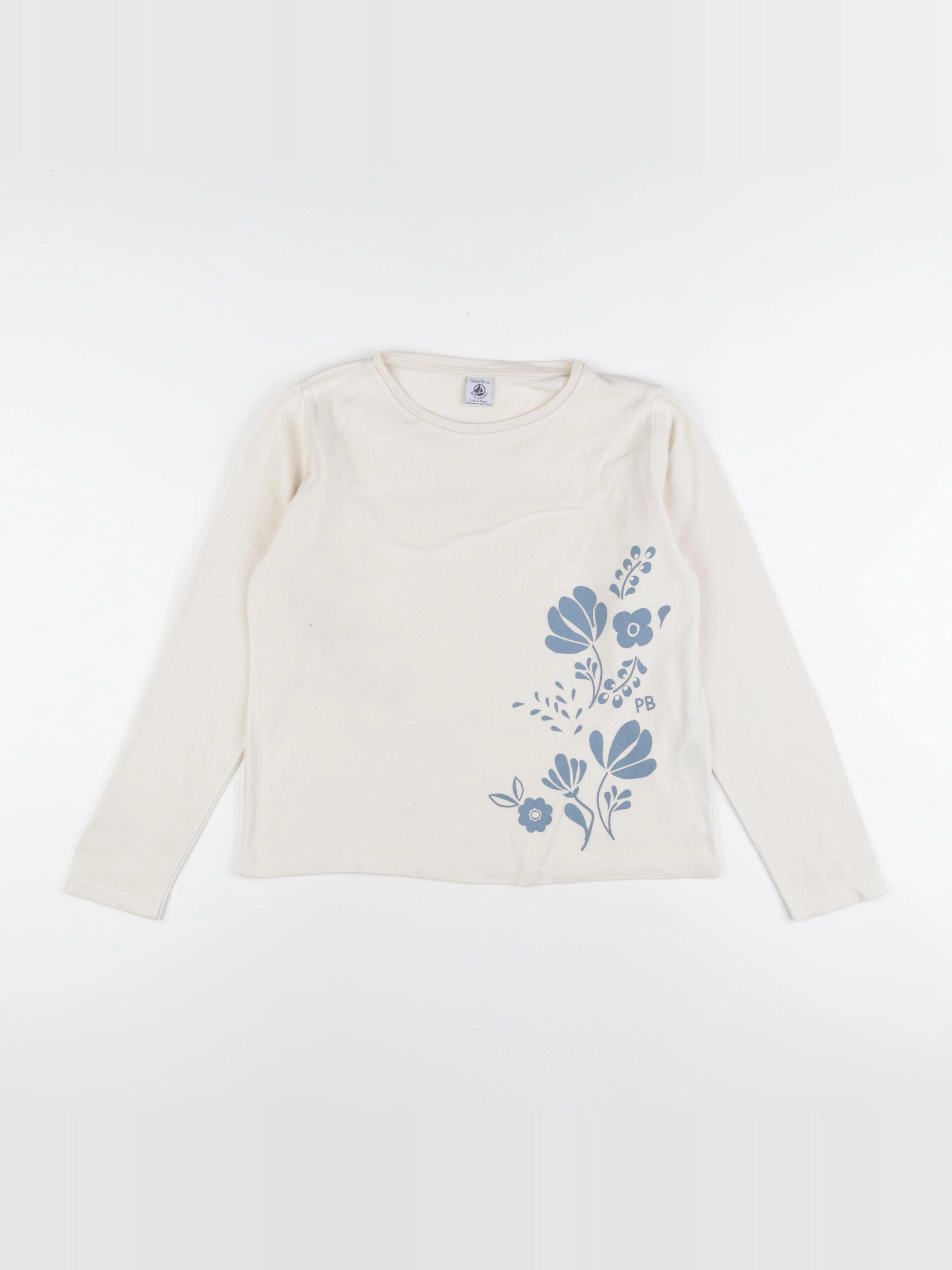 Petit Bateau - tee-shirt beige - 12 ans