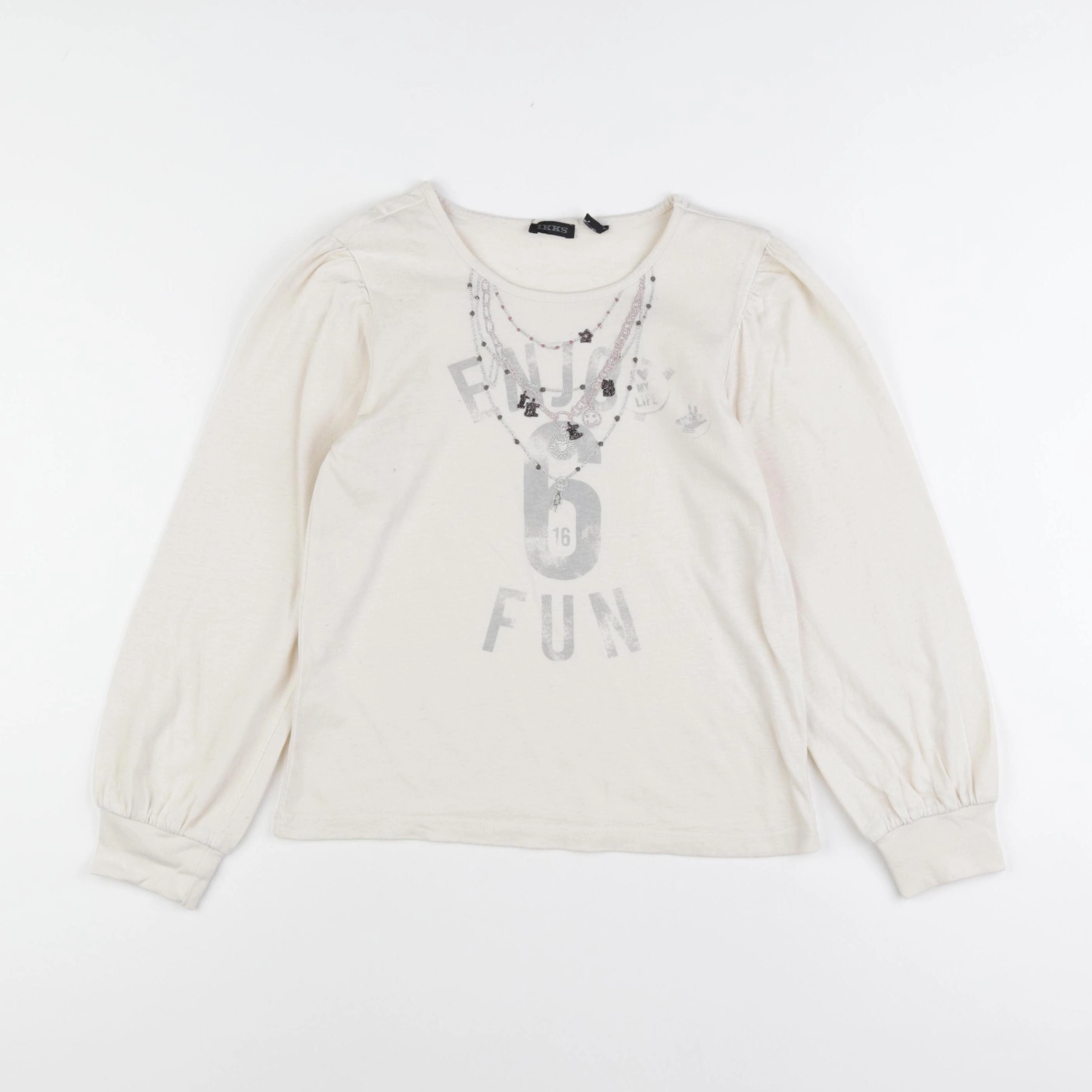 IKKS - tee-shirt beige - 8 ans