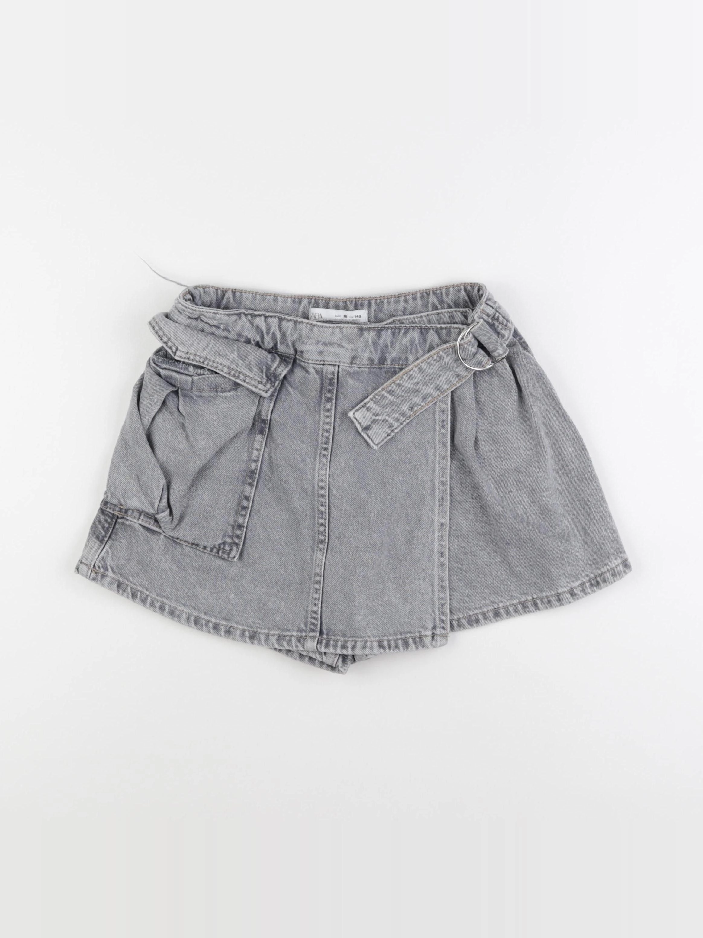 Zara - jupe short gris - 10 ans