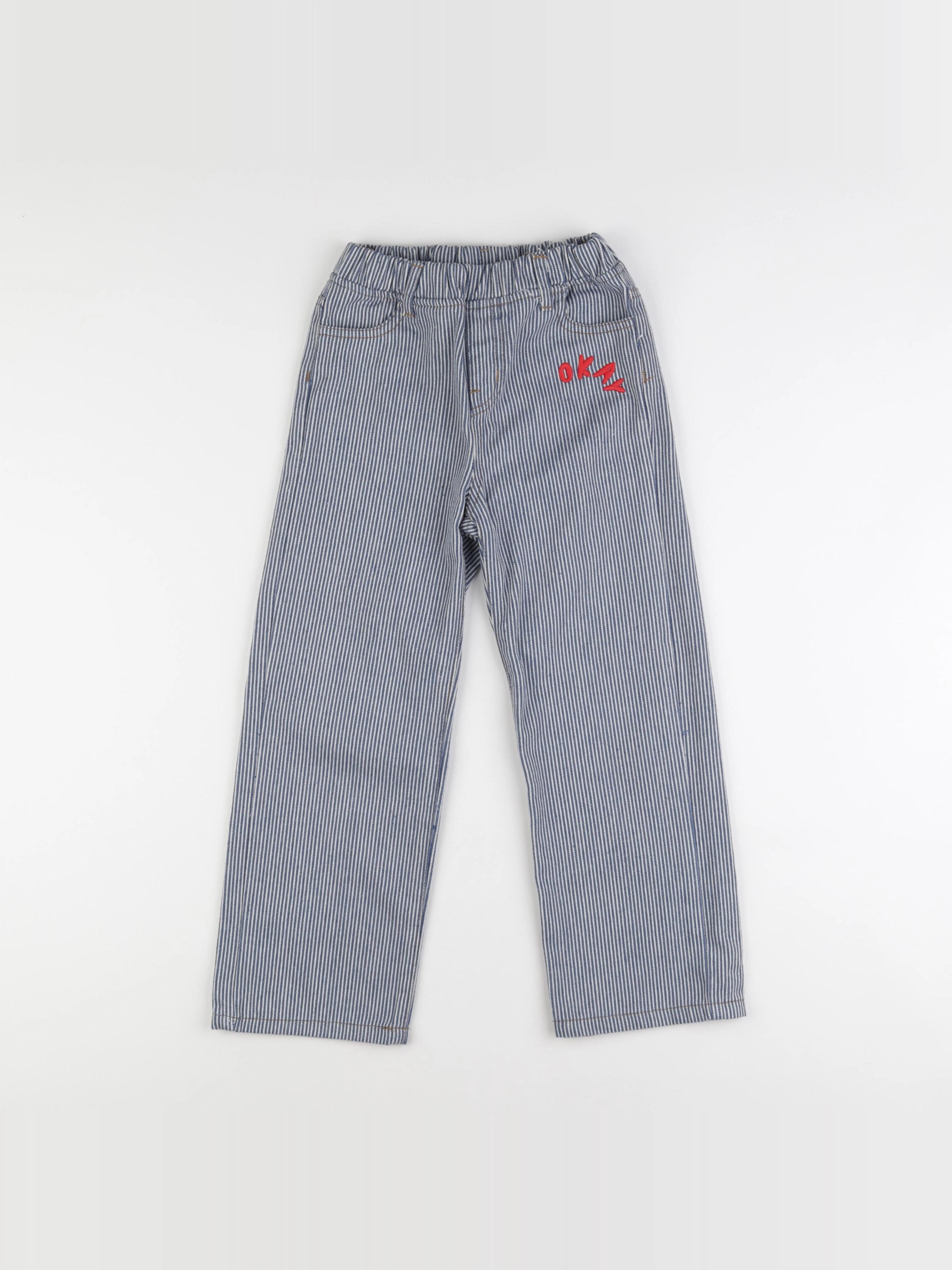 Monoprix - jean blanc, bleu - 6 ans