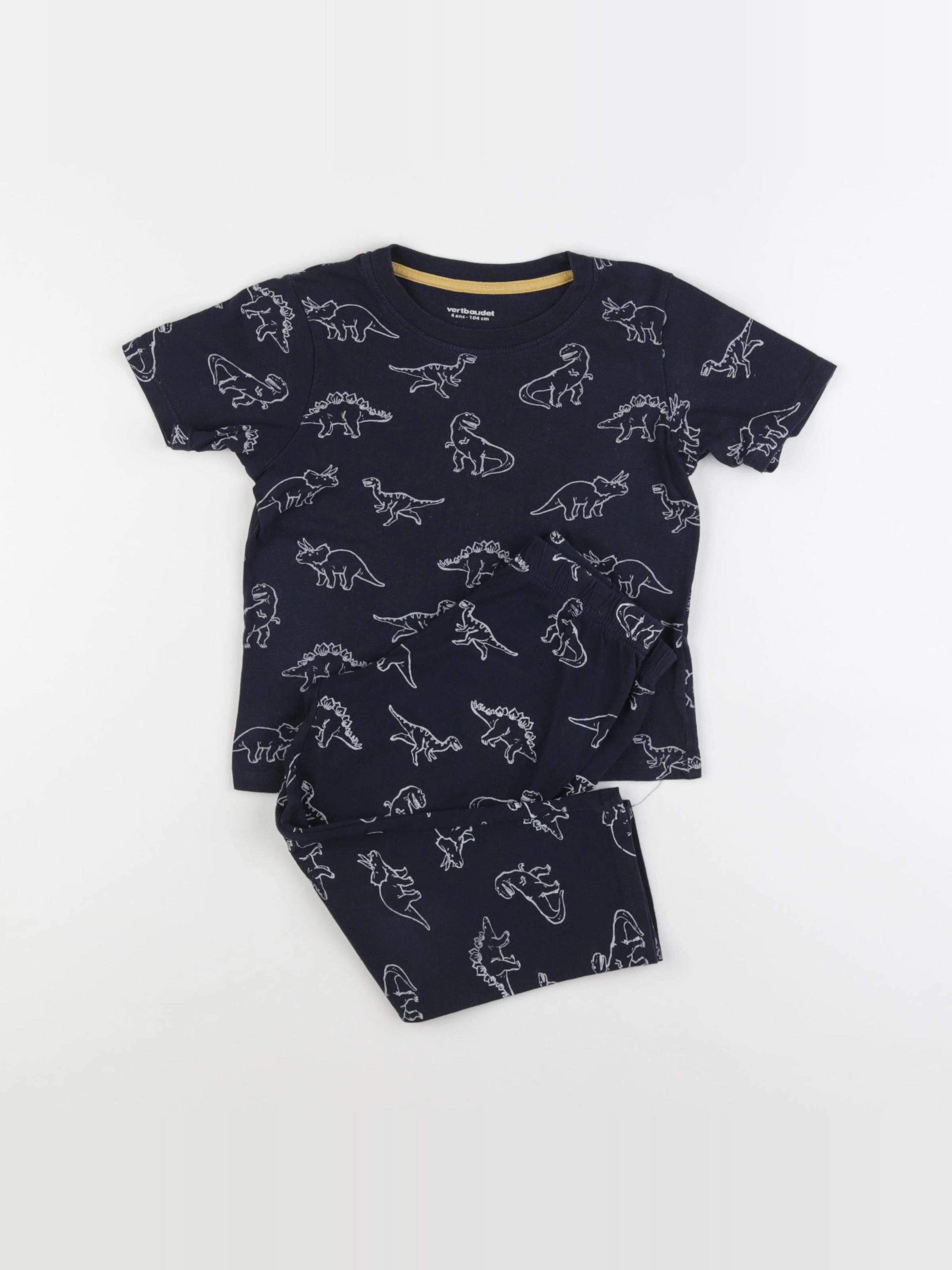Vertbaudet - pyjama coton bleu - 4 ans