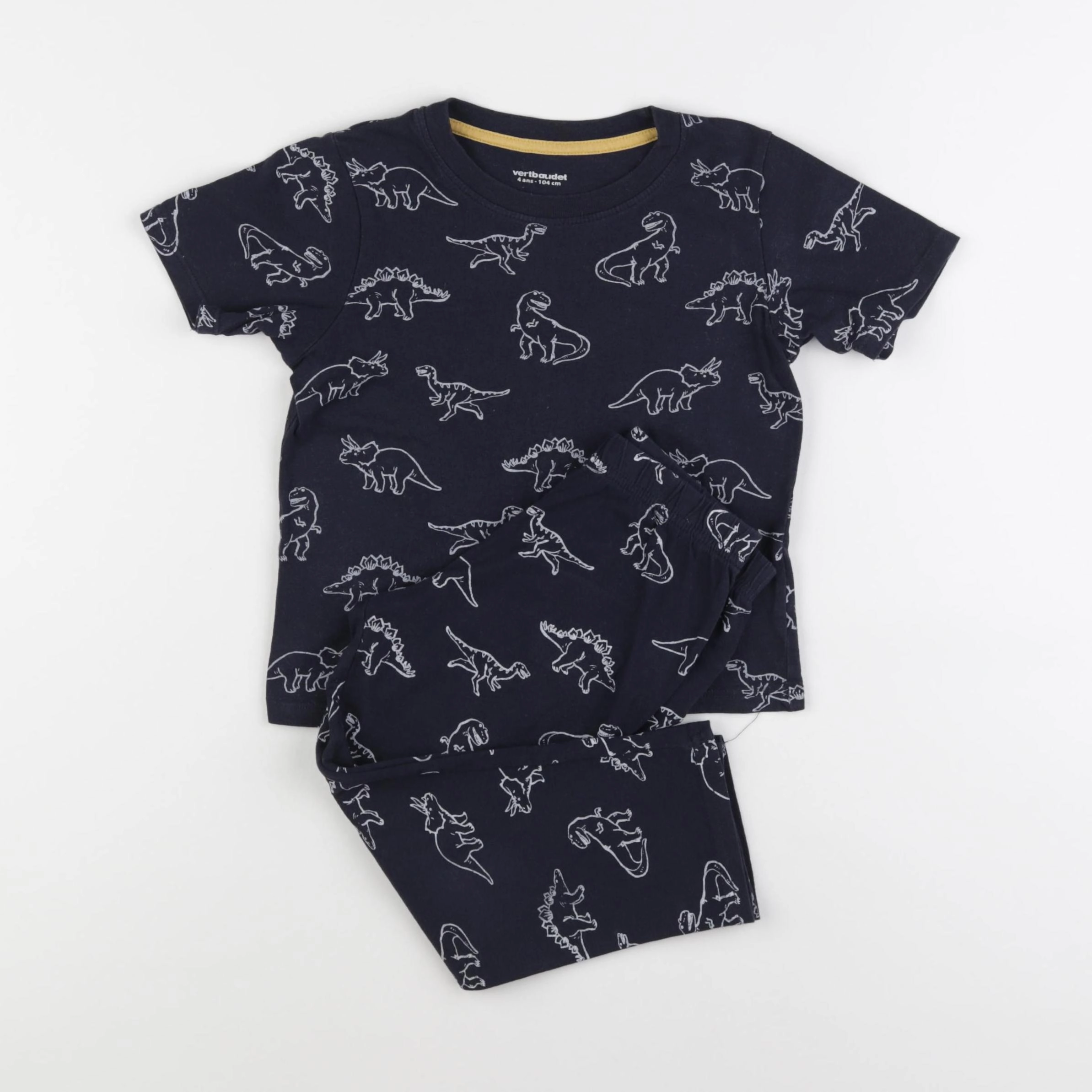 Vertbaudet - pyjama coton bleu - 4 ans
