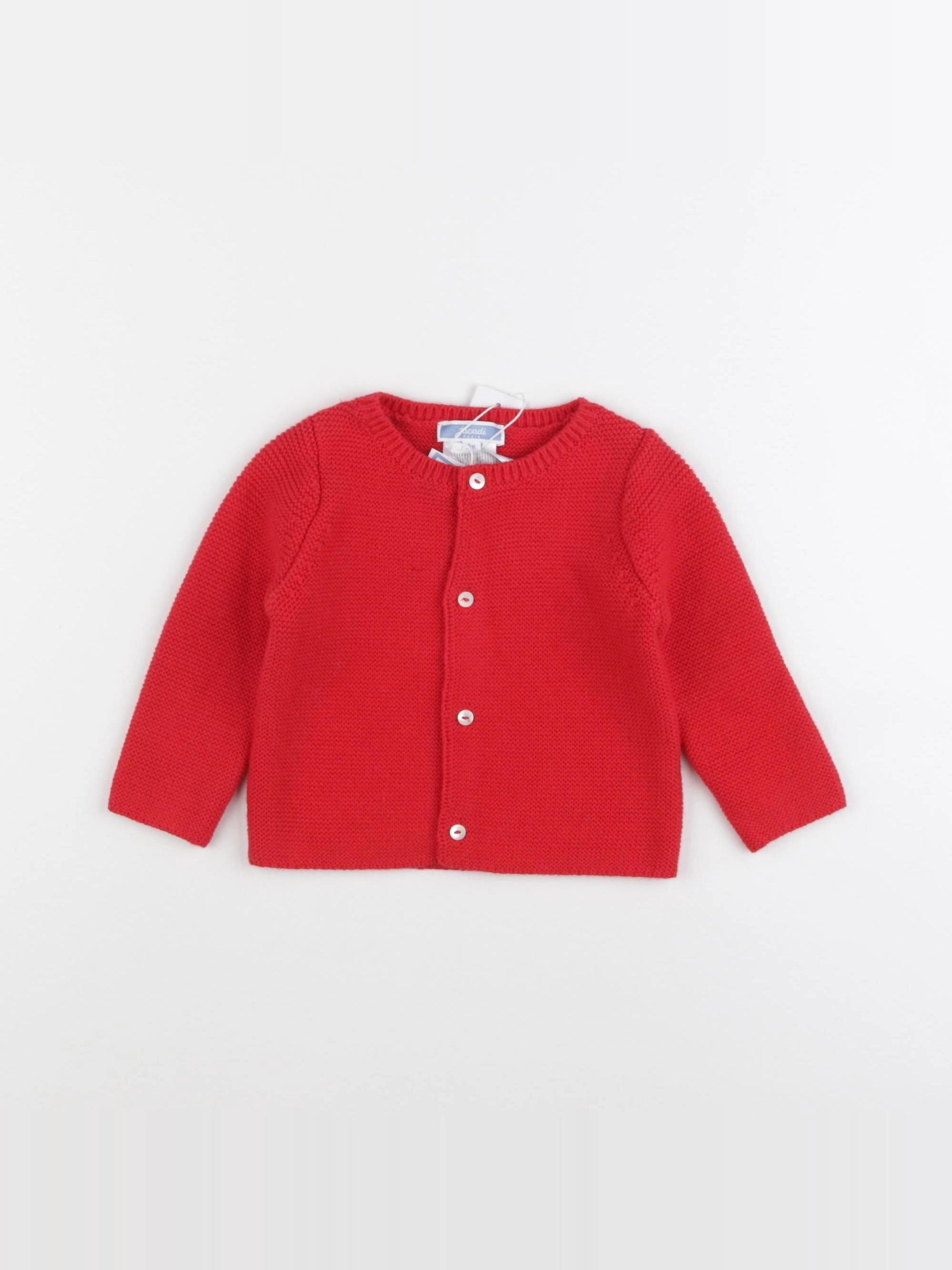 Jacadi - gilet rouge - 6 mois