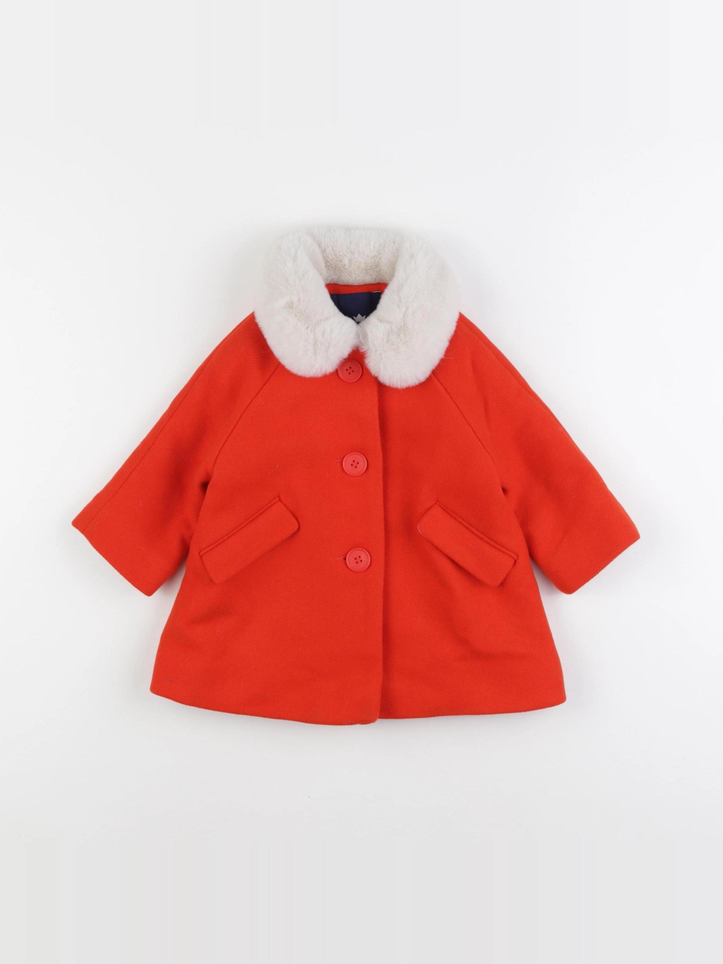 Jacadi - manteau rouge - 12 mois