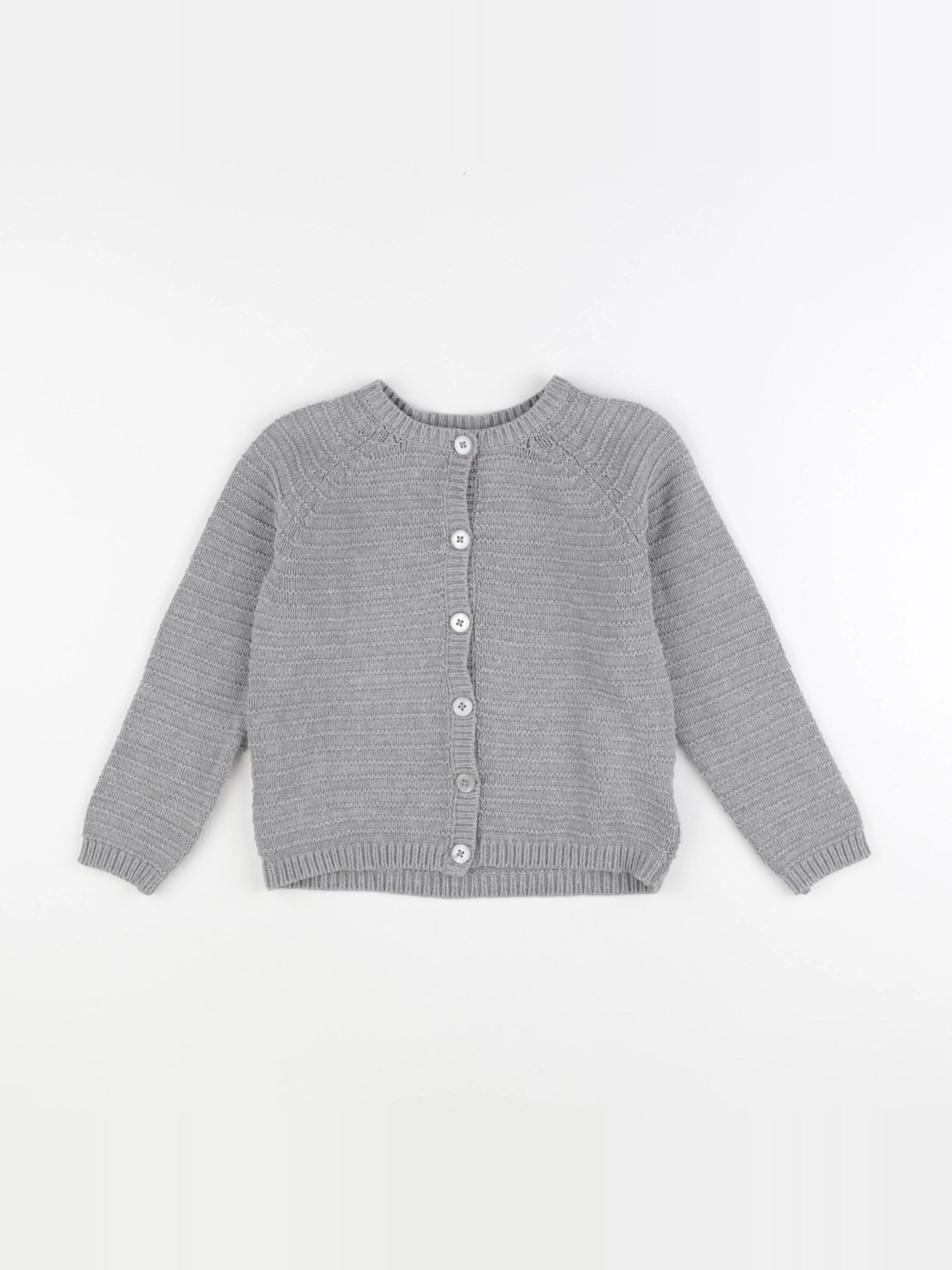 Vertbaudet - gilet gris - 6 ans