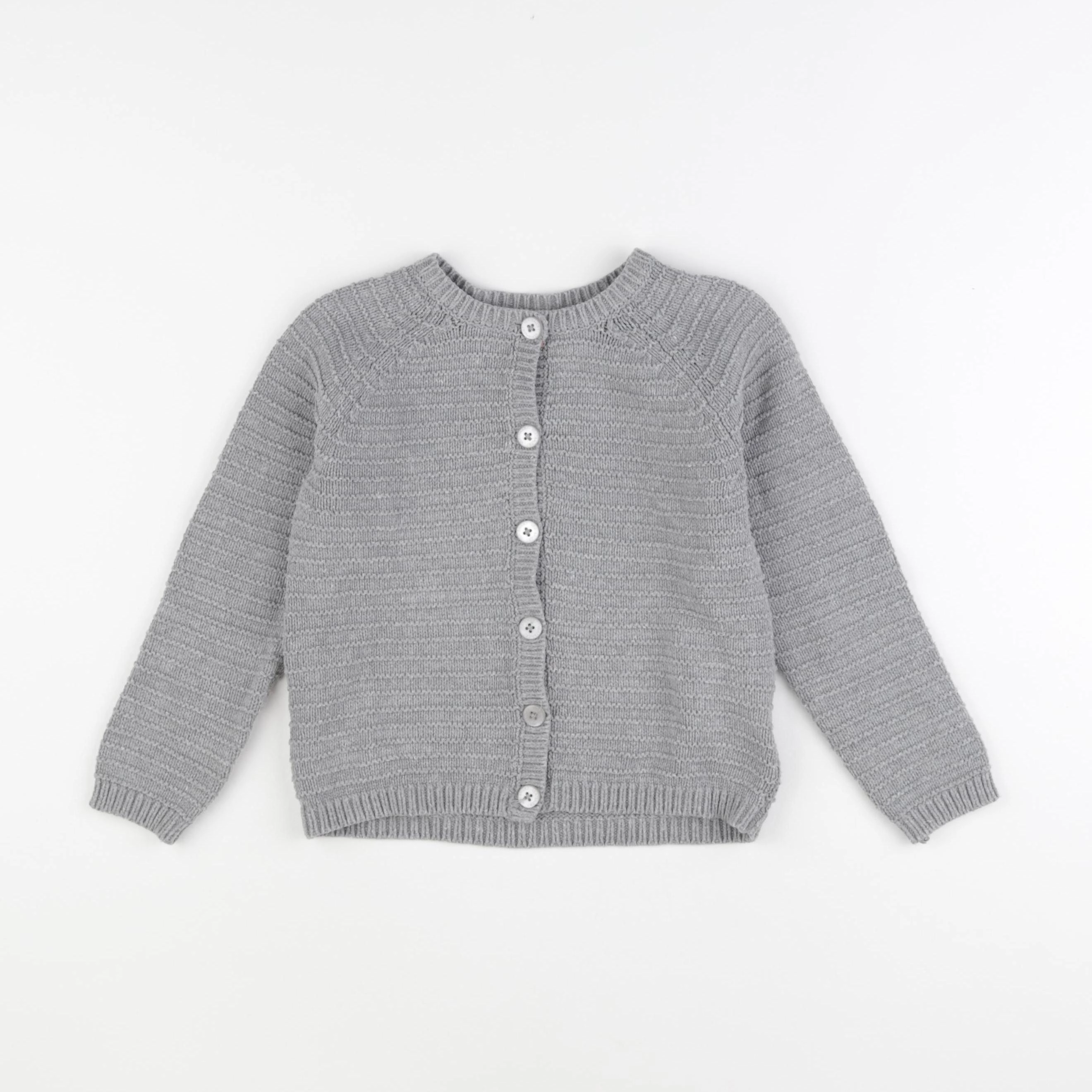 Vertbaudet - gilet gris - 6 ans
