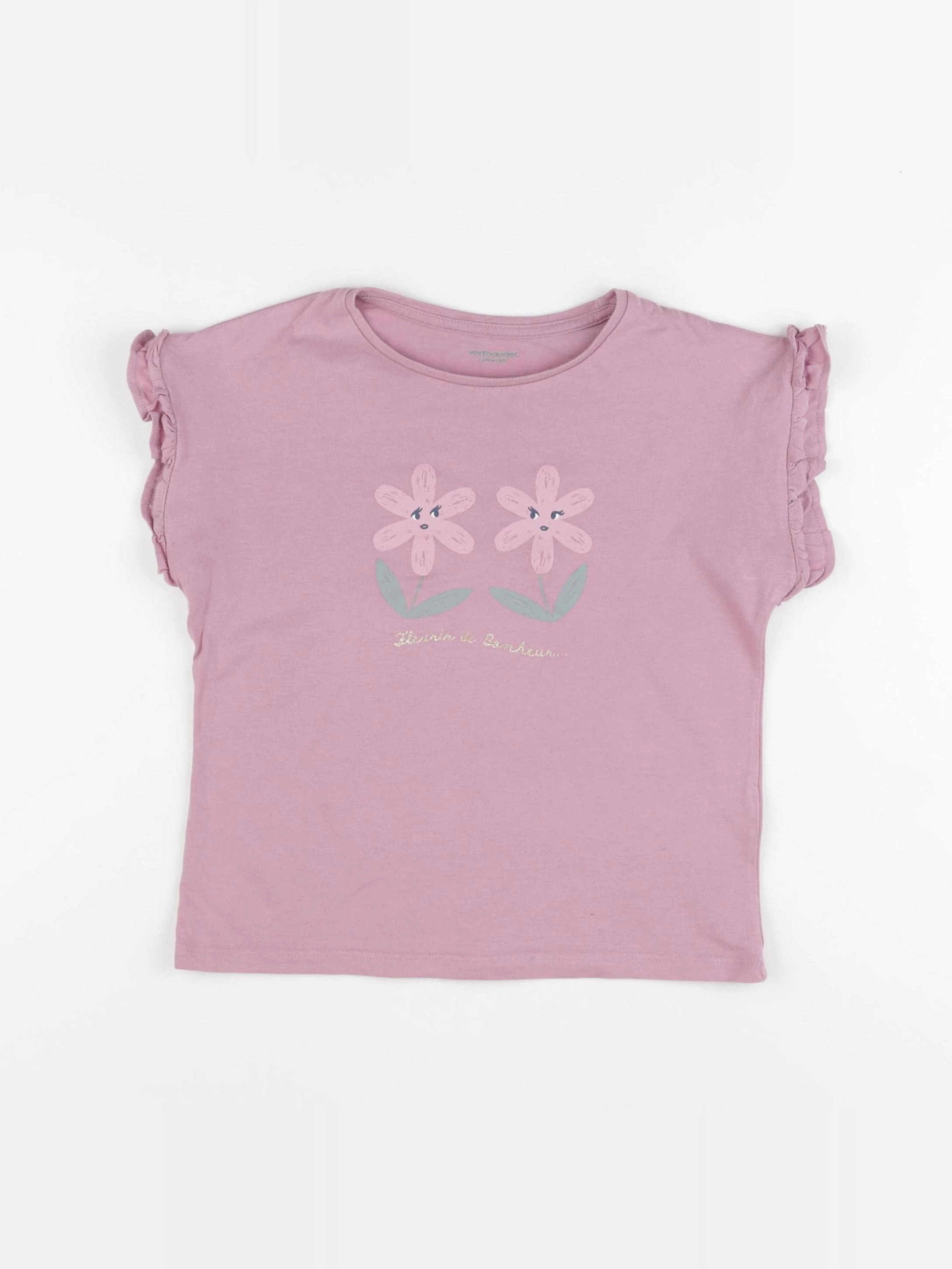 Vertbaudet - tee-shirt rose - 8 ans