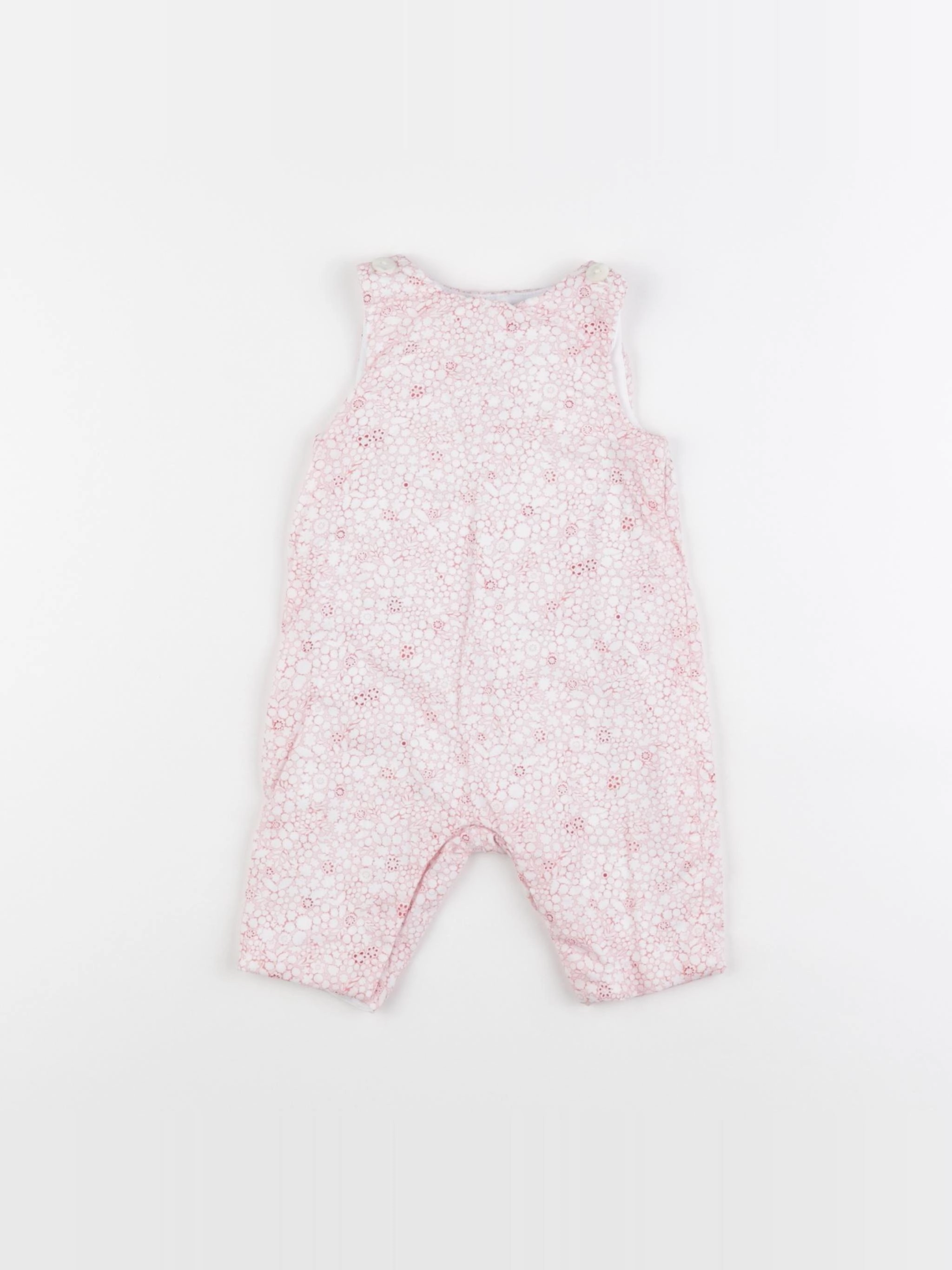 Jacadi - combinaison blanc, rose - 3 mois