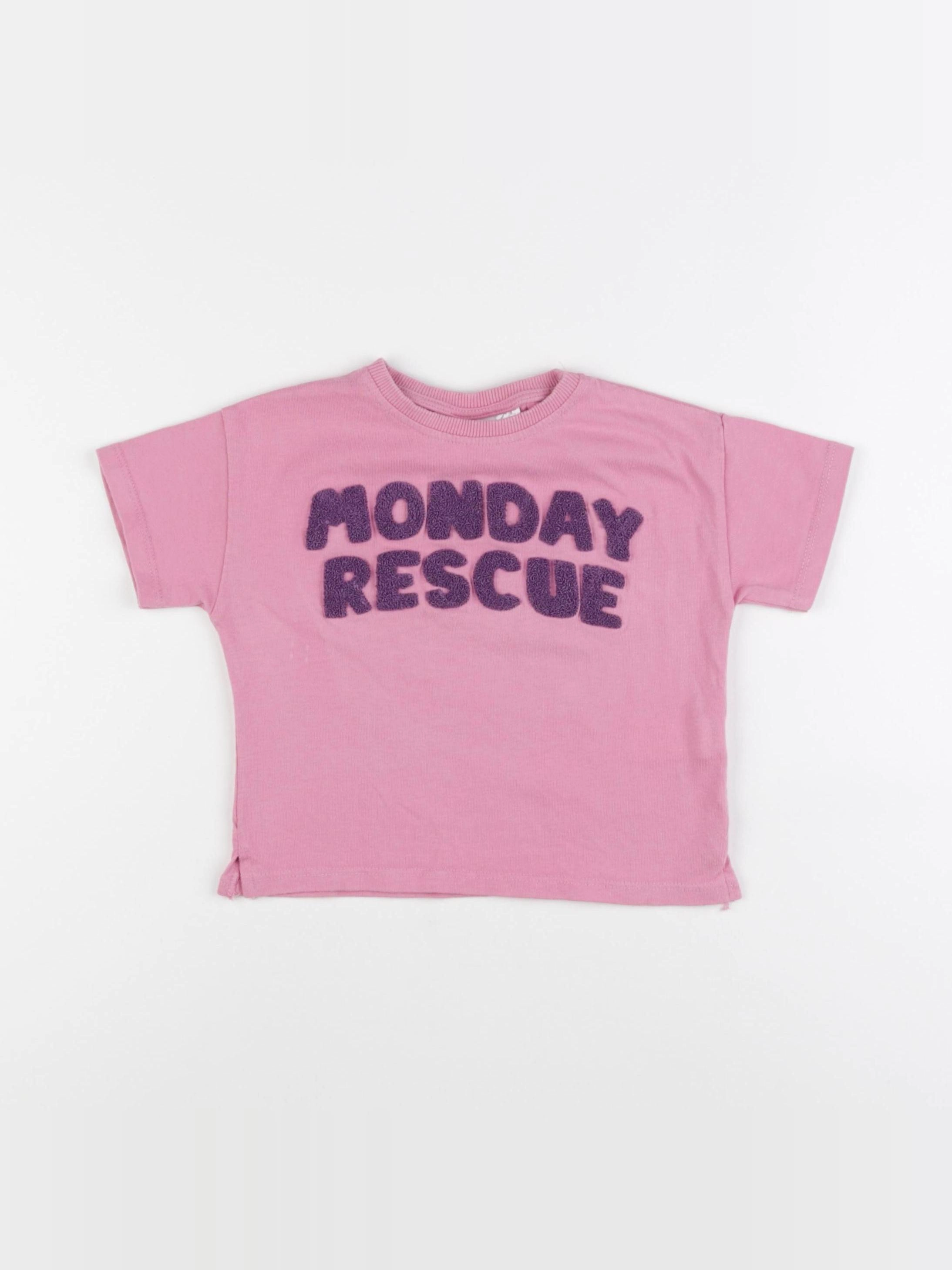 Zara - tee-shirt rose - 18 mois