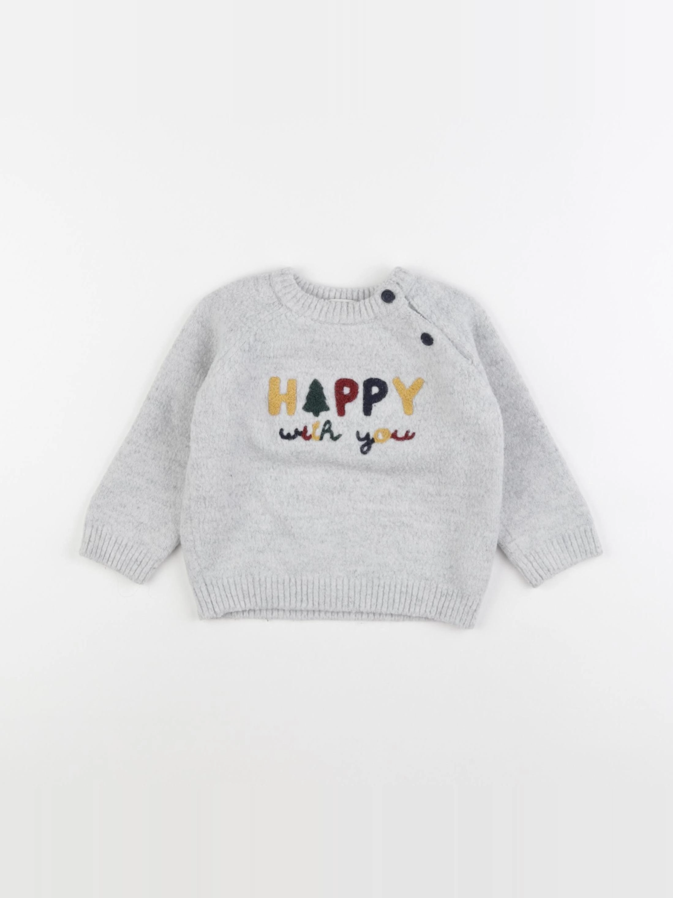 Tape à l'oeil - pull gris - 18 mois