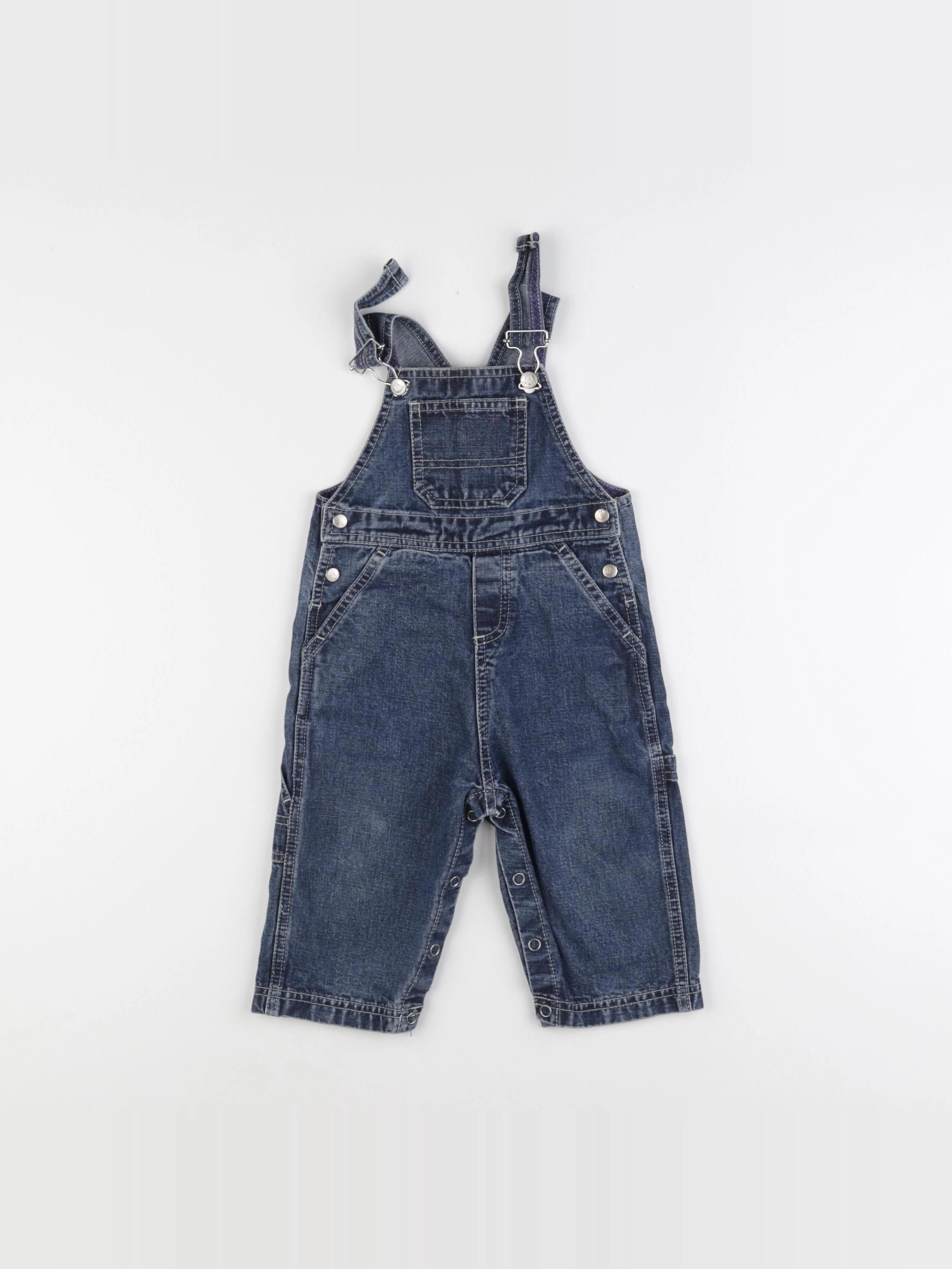 Petit Bateau - salopette bleu - 12 mois