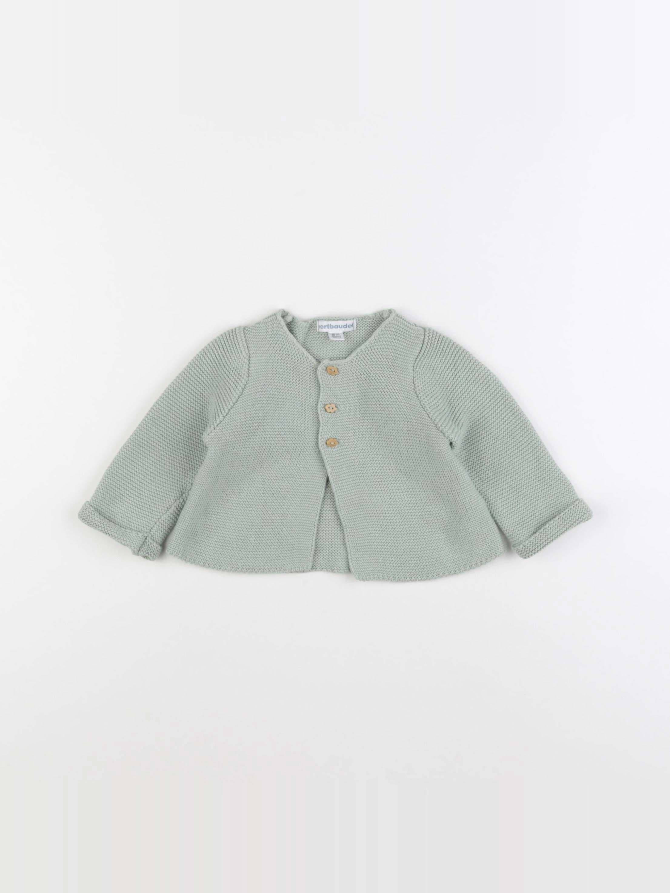 Vertbaudet - gilet vert - 3 mois