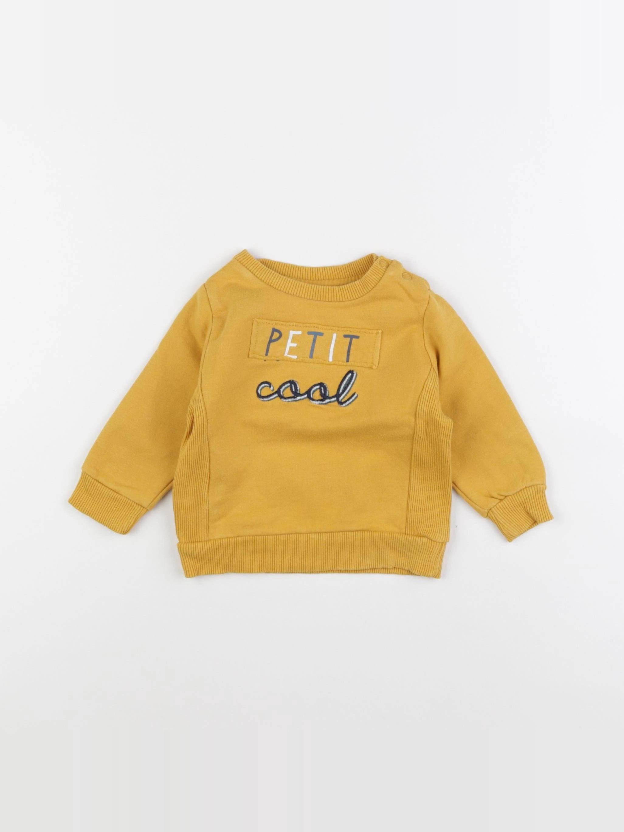 Tape à l'oeil - sweat jaune - 6 mois
