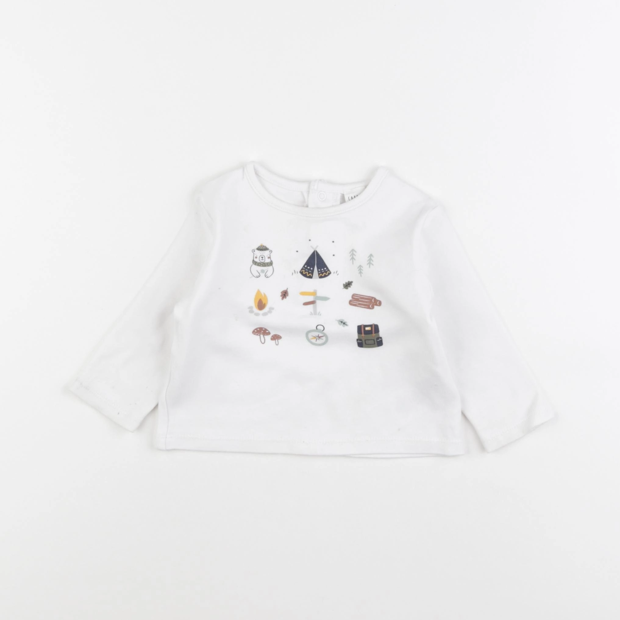 Carrément Beau - tee-shirt blanc - 9 mois