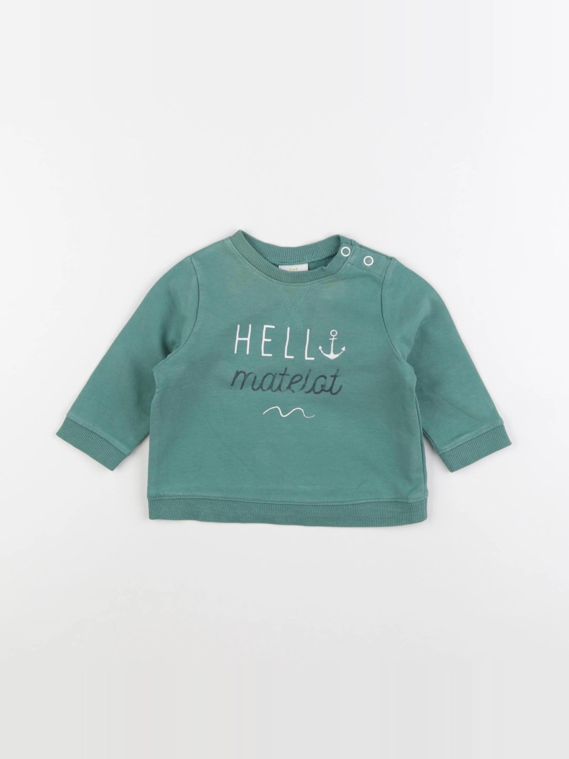 Tape à l'oeil - sweat vert - 6 mois