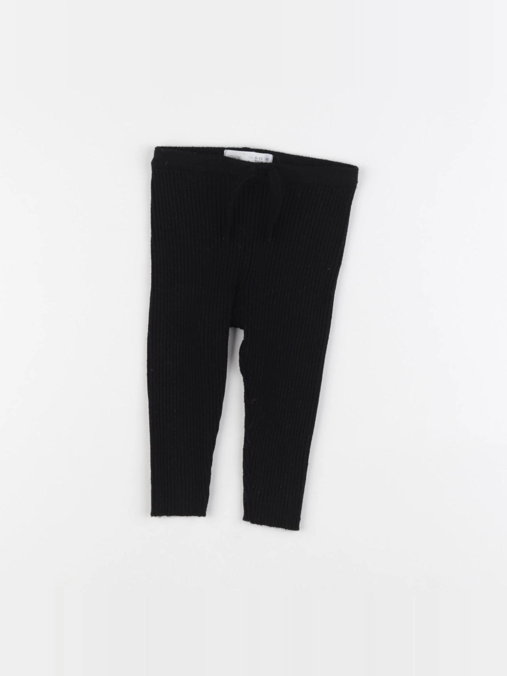 Zara - legging noir - 9/12 mois