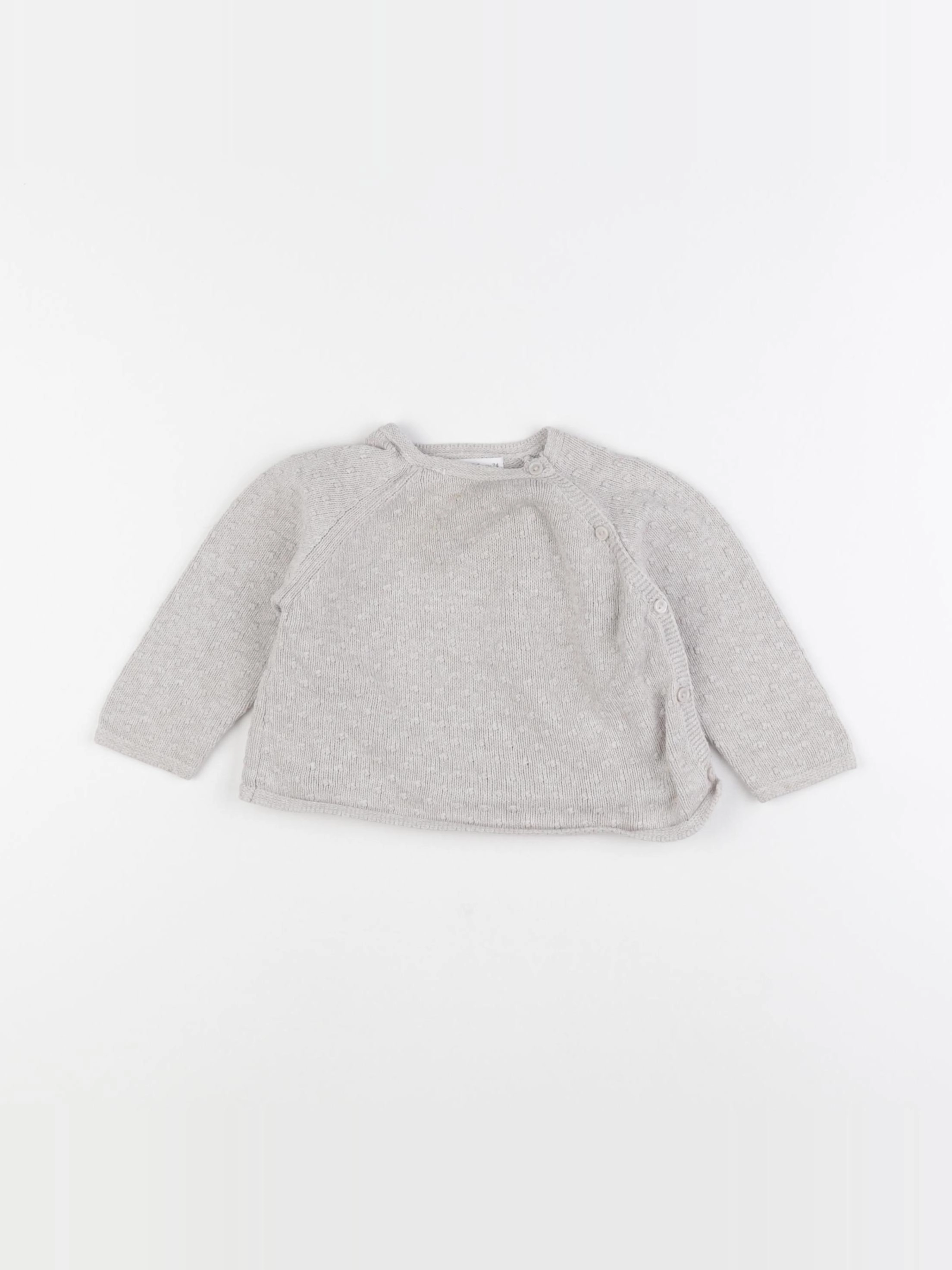 Zara - pull beige - 6/9 mois