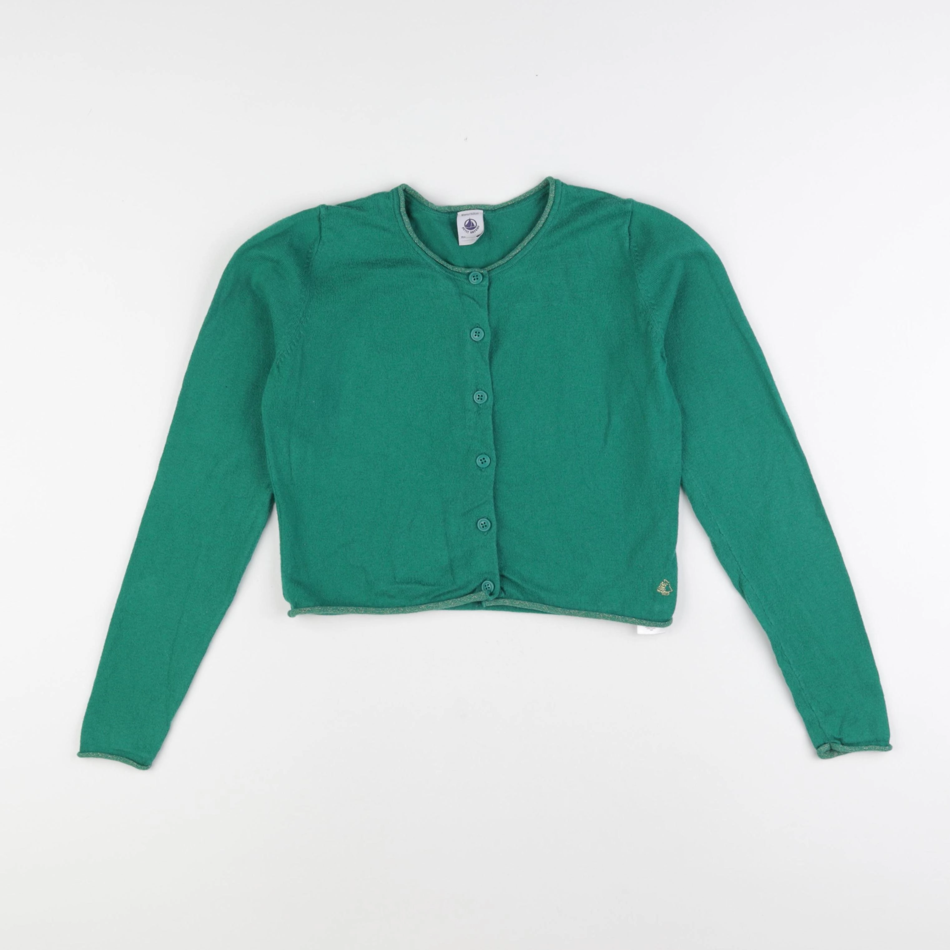 Petit Bateau - gilet vert - 10 ans