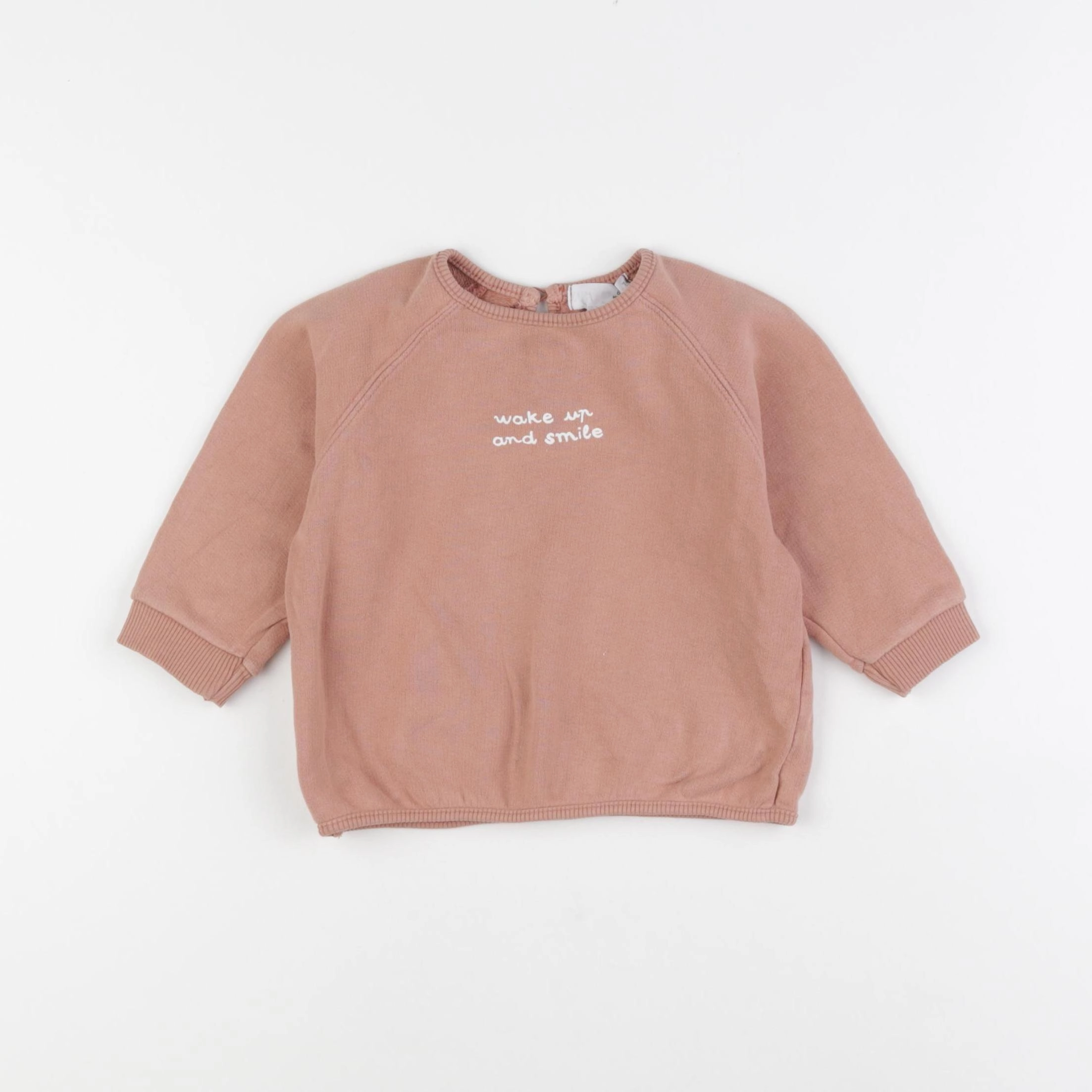 Zara - sweat beige - 6/9 mois