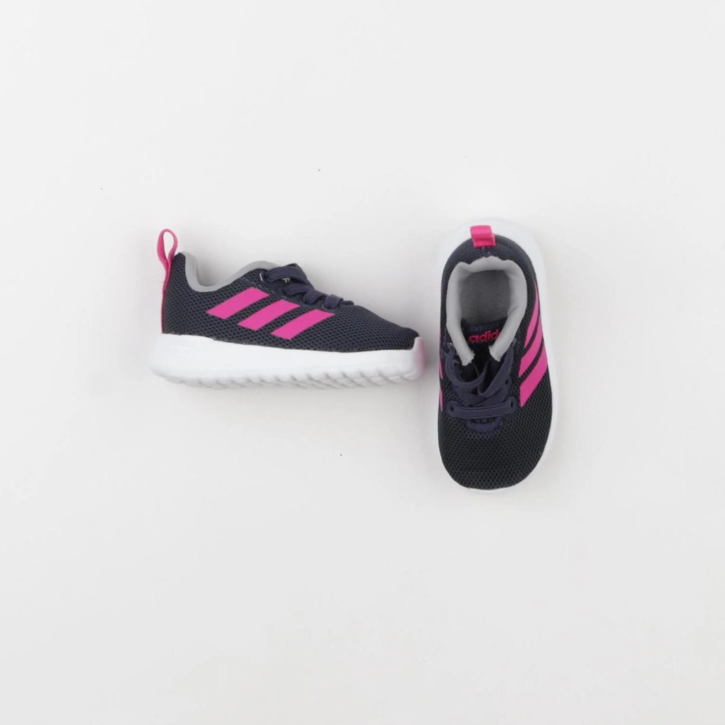 Adidas - tennis élastiqué bleu, rose - pointure 19