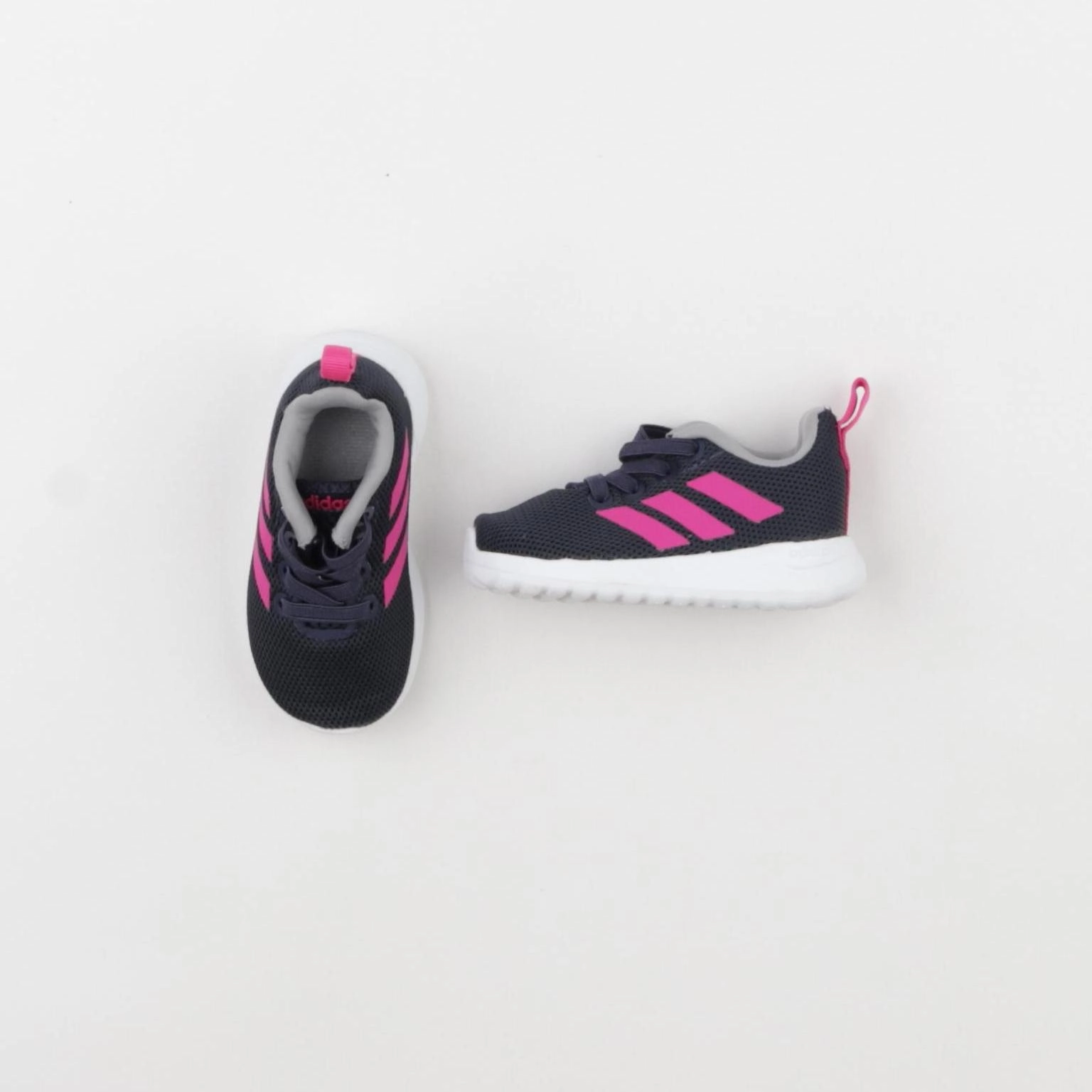 Adidas - tennis élastiqué bleu, rose - pointure 19