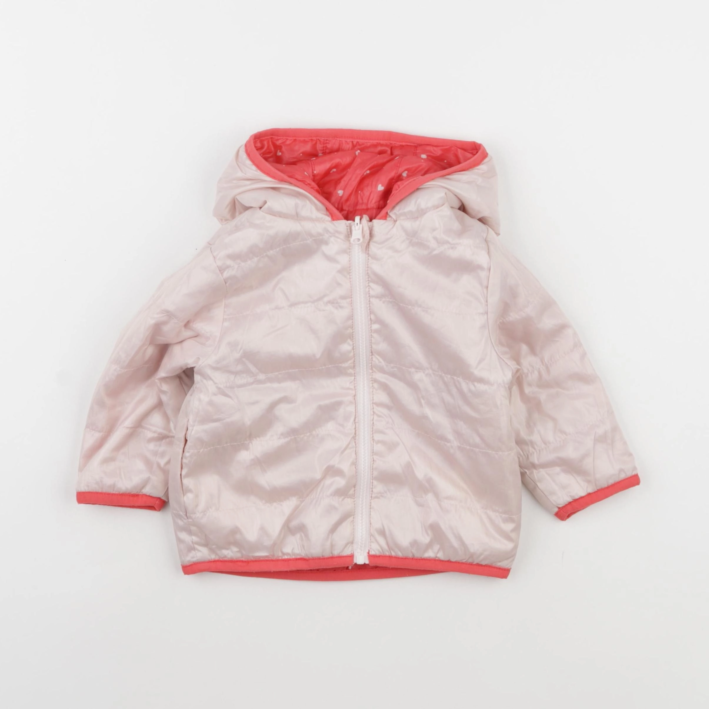 La Redoute - doudoune réversible rose - 9 mois