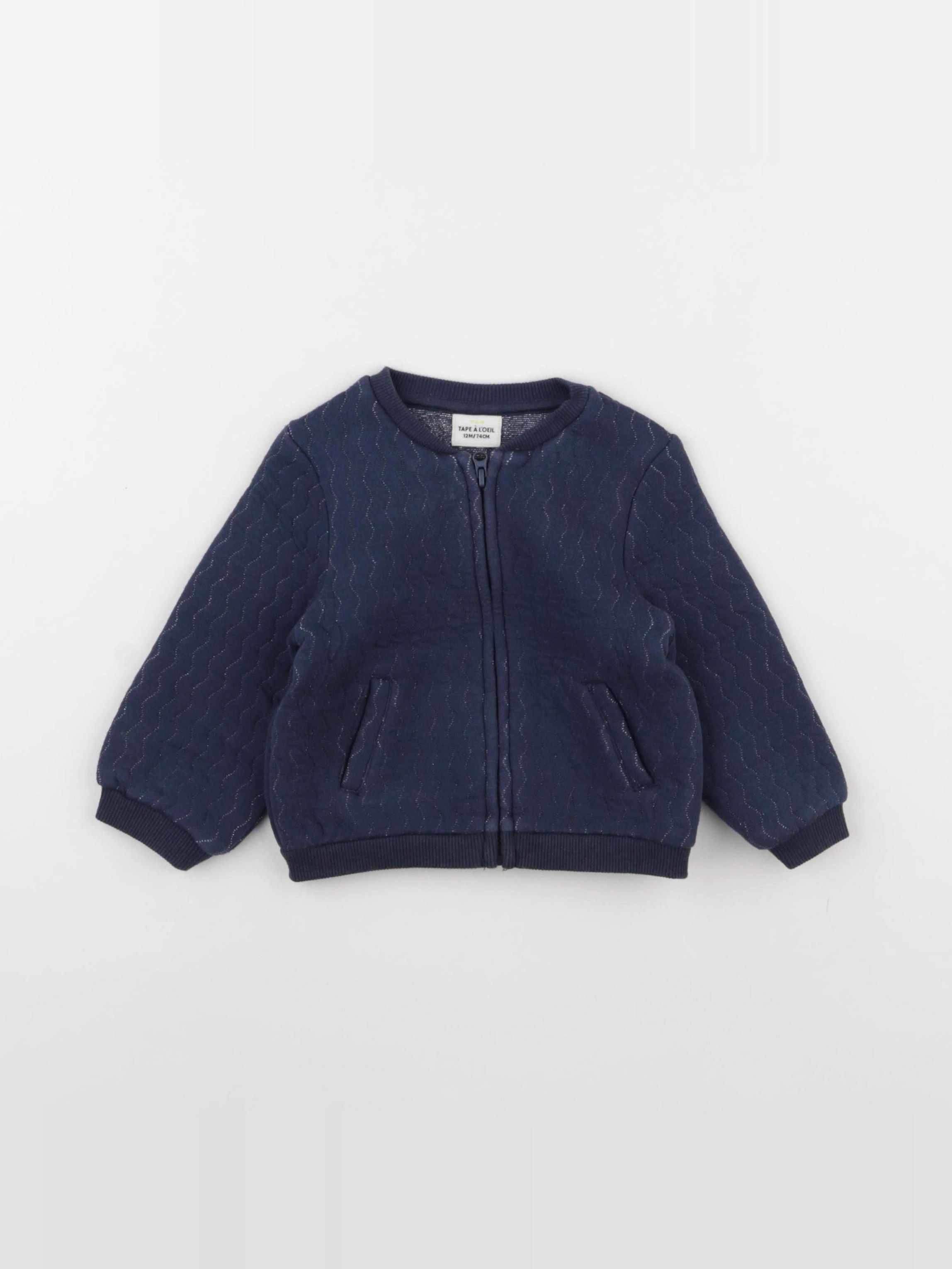 Tape à l'oeil - sweat bleu, argent - 12 mois