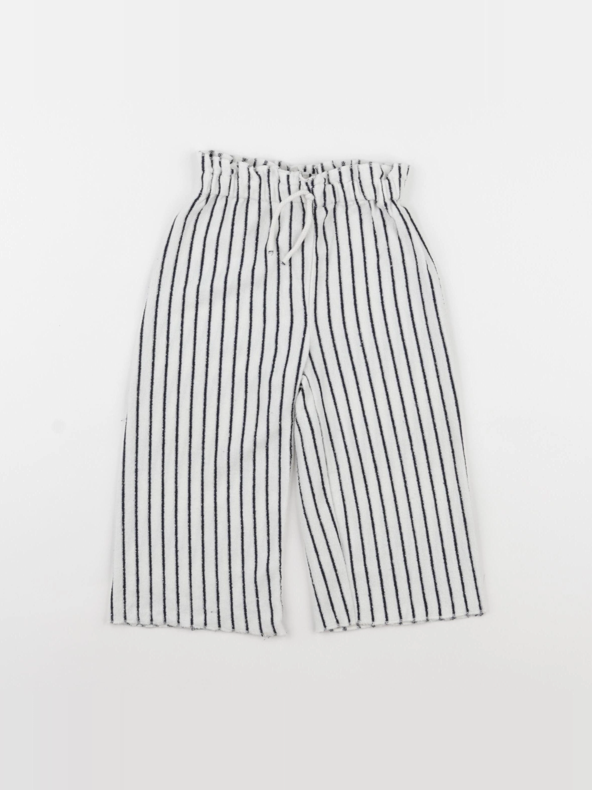 Zara - pantalon blanc, bleu - 18/24 mois