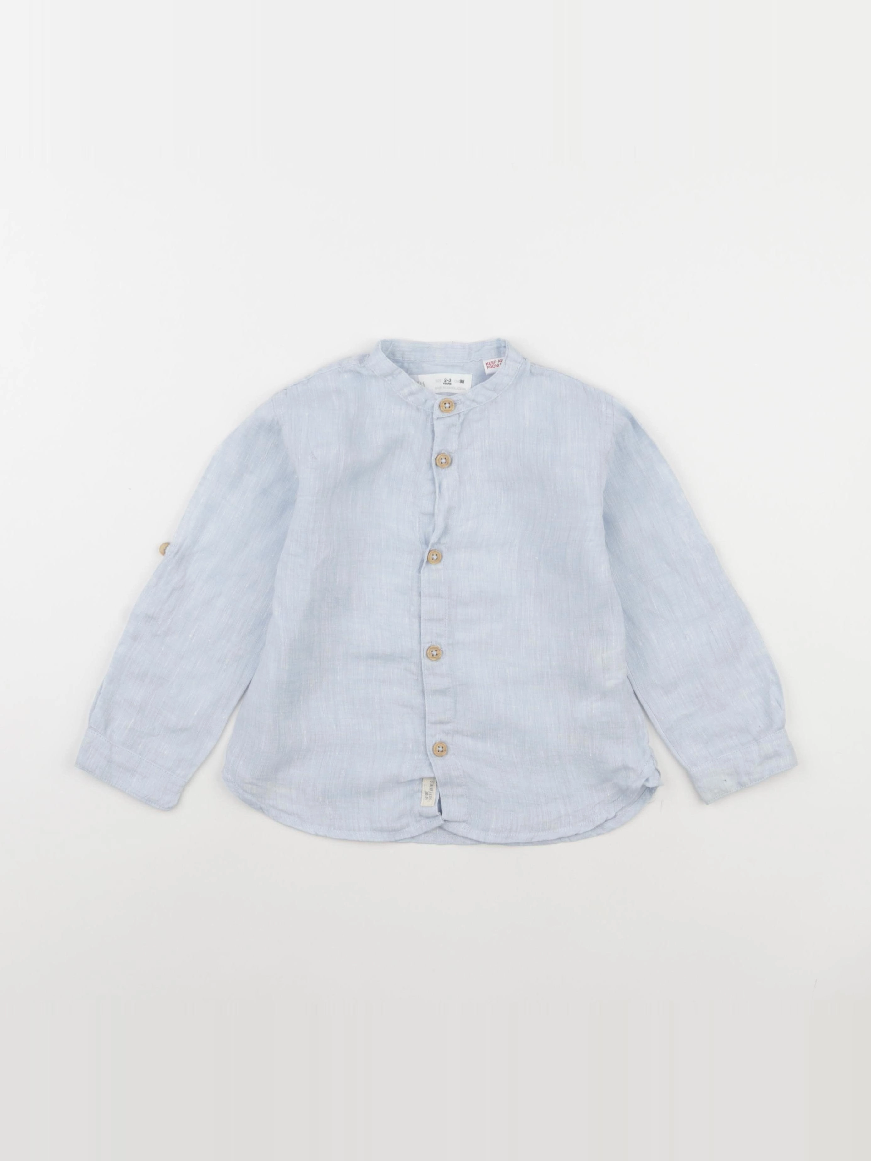 Zara - chemise bleu - 2/3 ans
