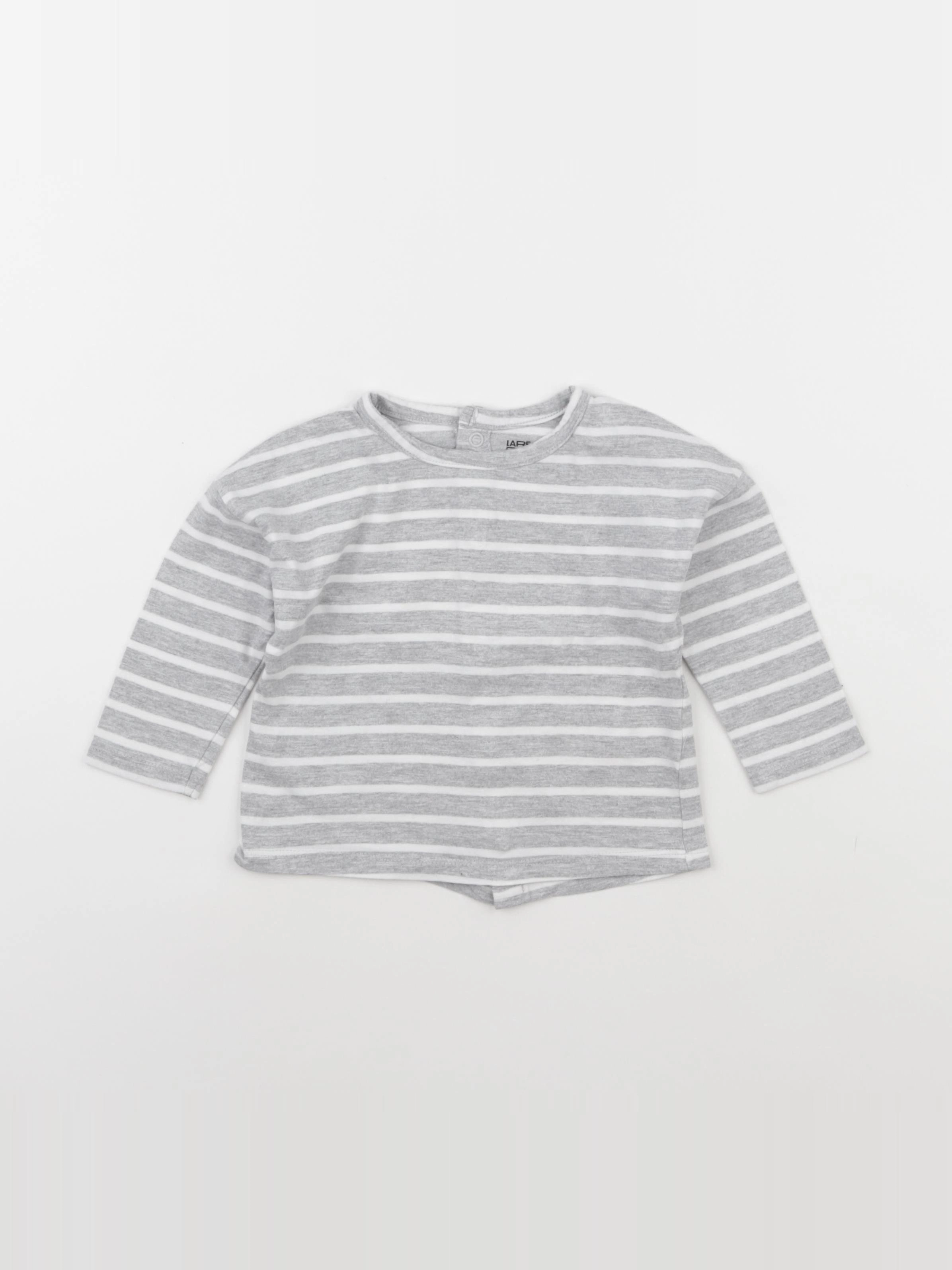 La Redoute - tee-shirt gris, blanc - 9 mois