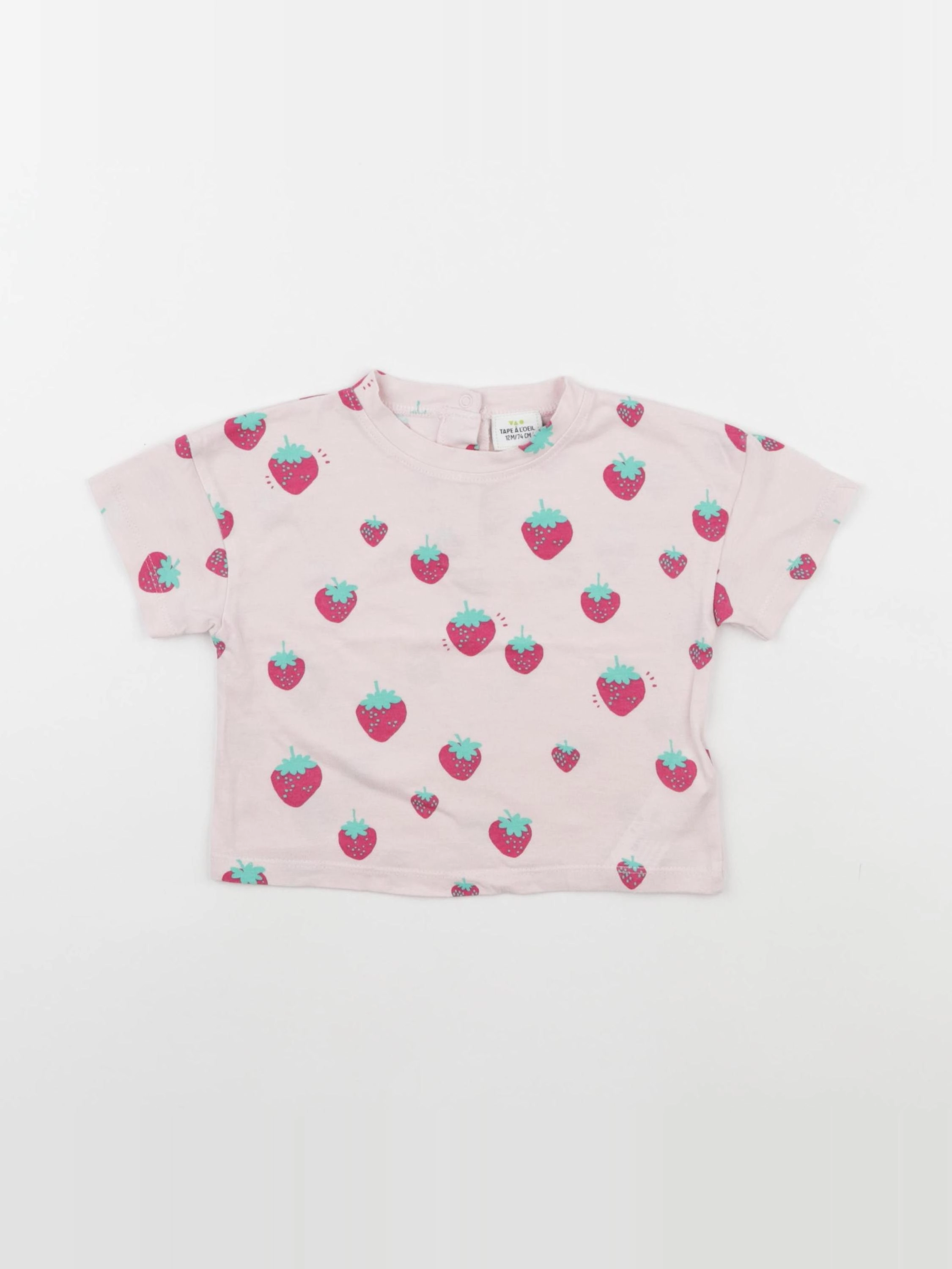 Tape à l'oeil - tee-shirt rose - 12 mois