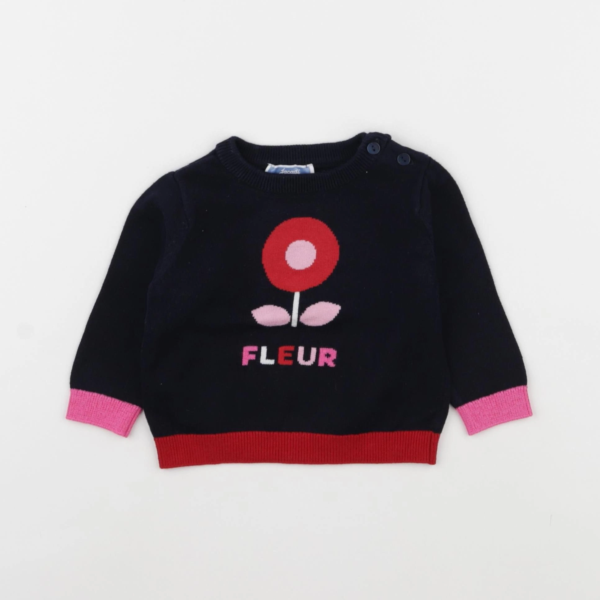 Jacadi - pull bleu - 6 mois