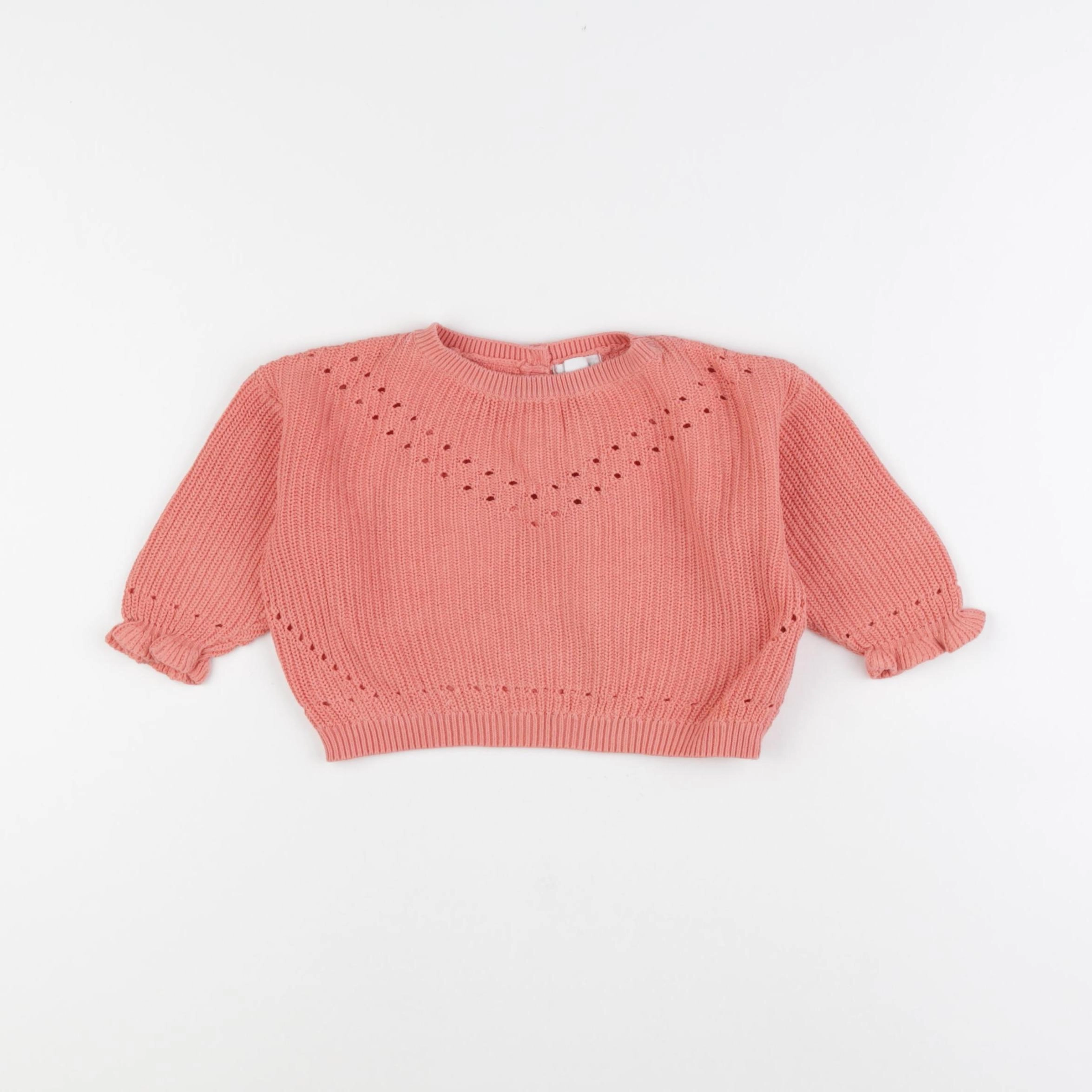 Vertbaudet - pull rose - 9 mois
