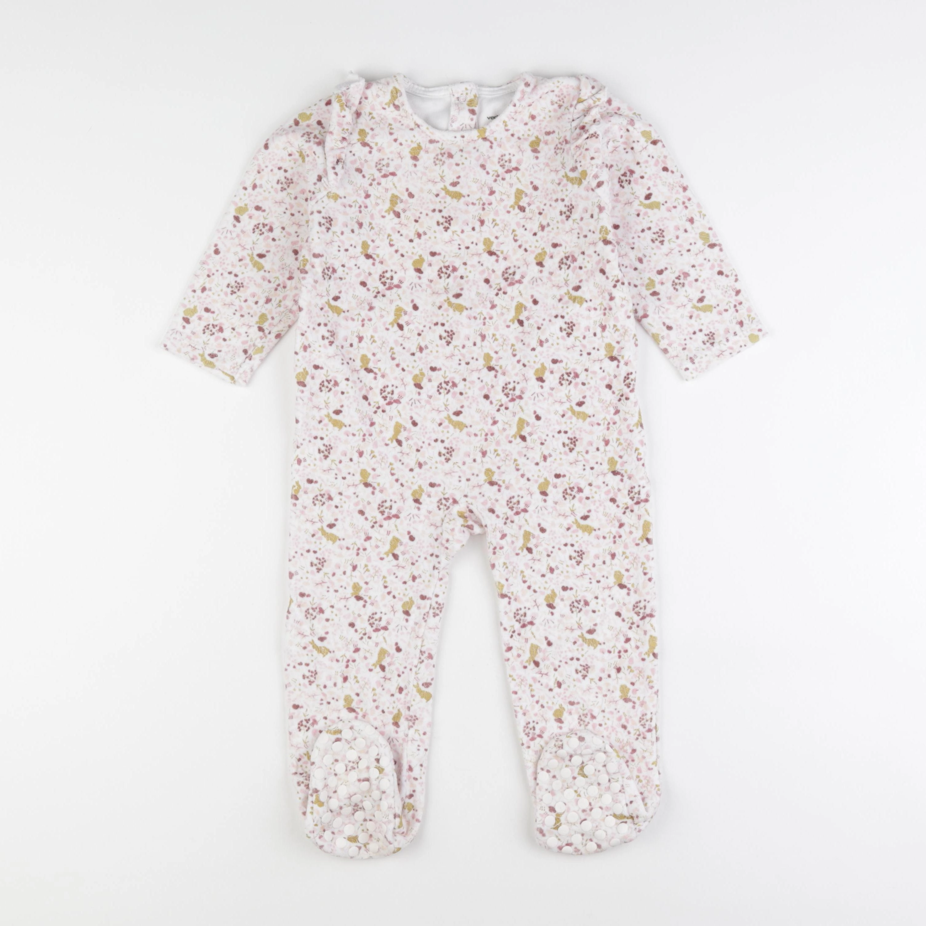 Vertbaudet - pyjama velours multicolore - 2 ans