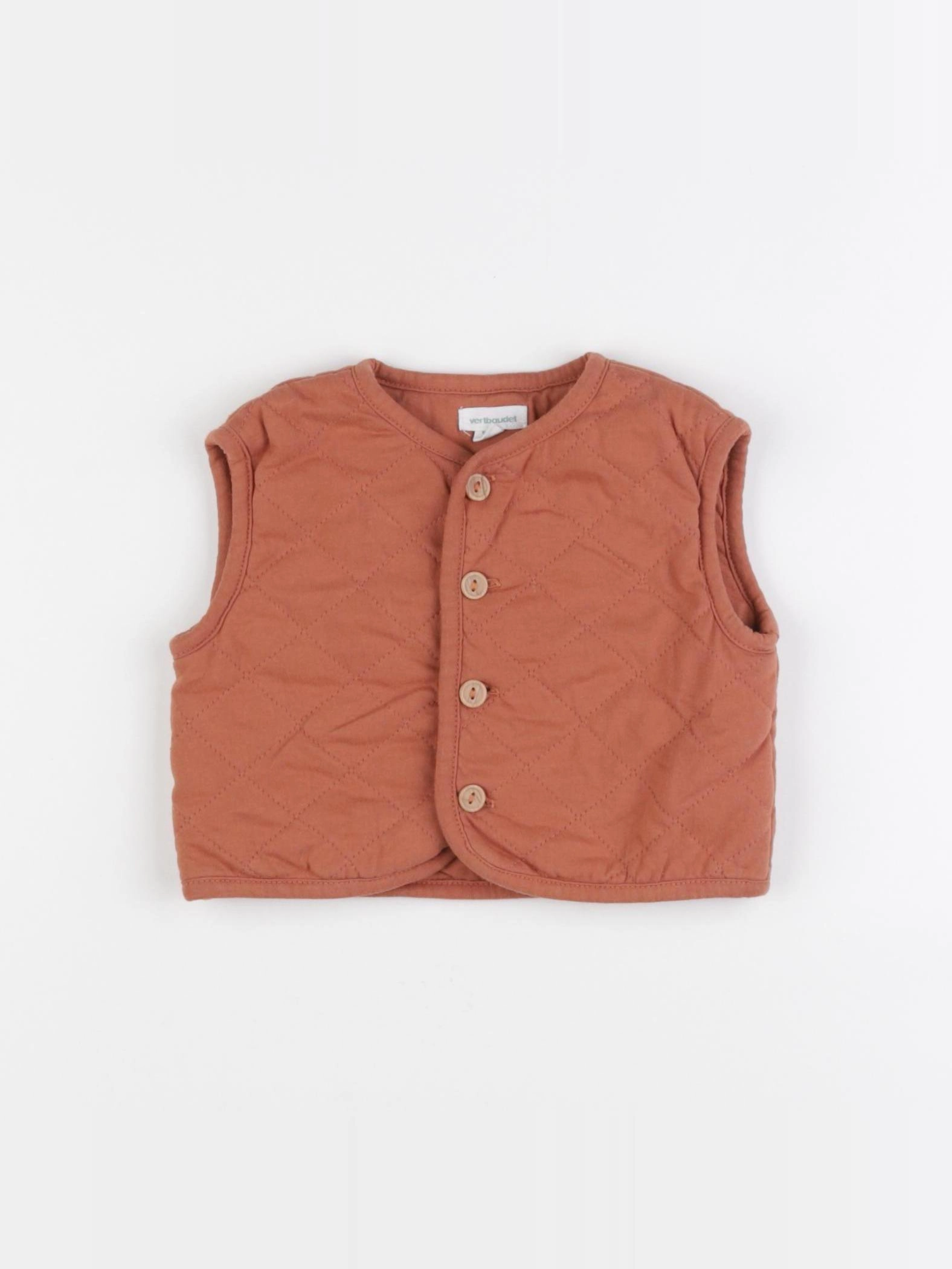 Vertbaudet - gilet marron - 6 mois