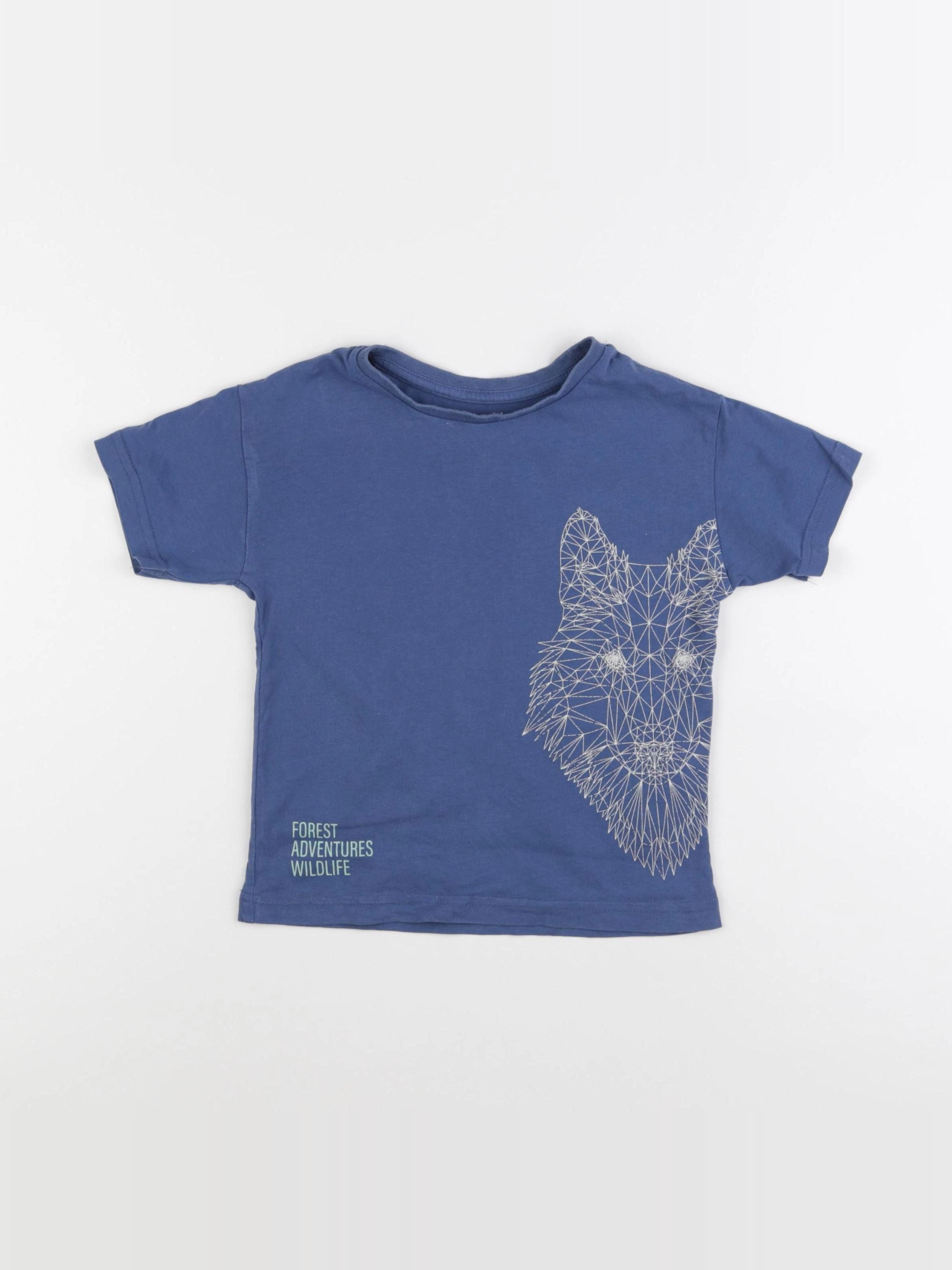 Vertbaudet - tee-shirt bleu - 4 ans