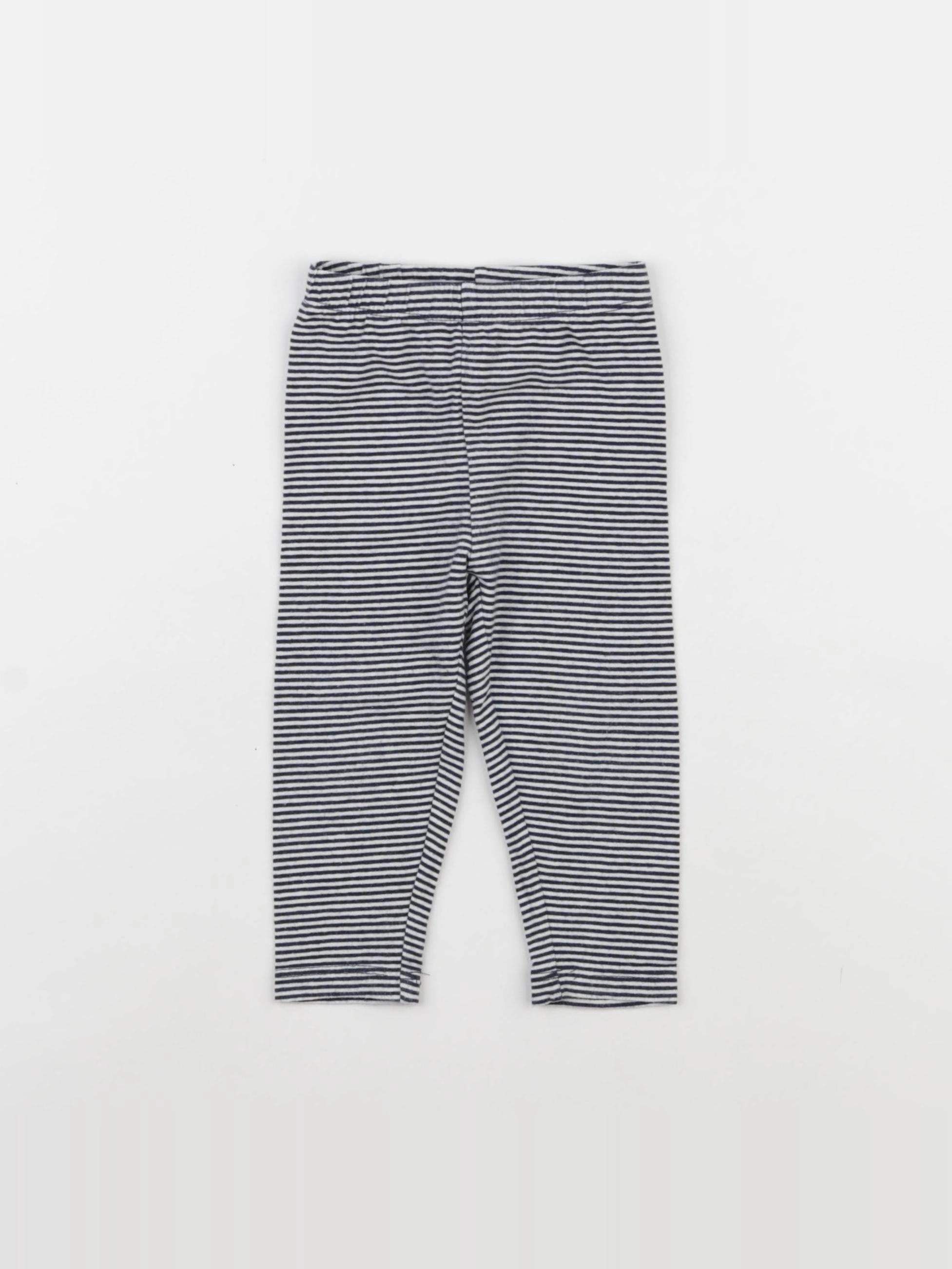 La Redoute - legging bleu, blanc - 9 mois